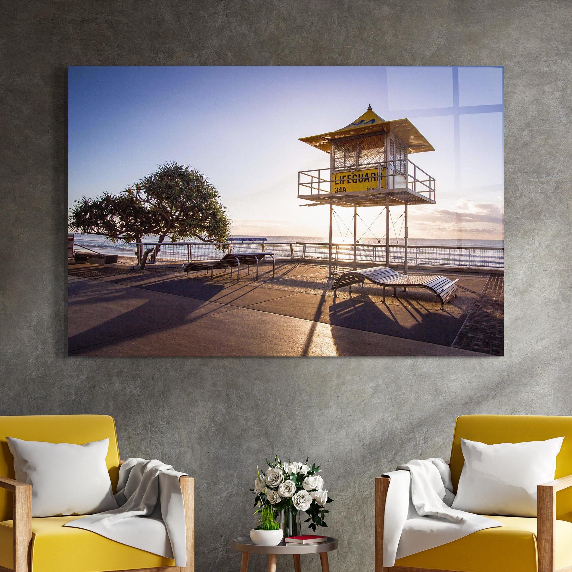 Glasbild Sunny Building Day mockup 4