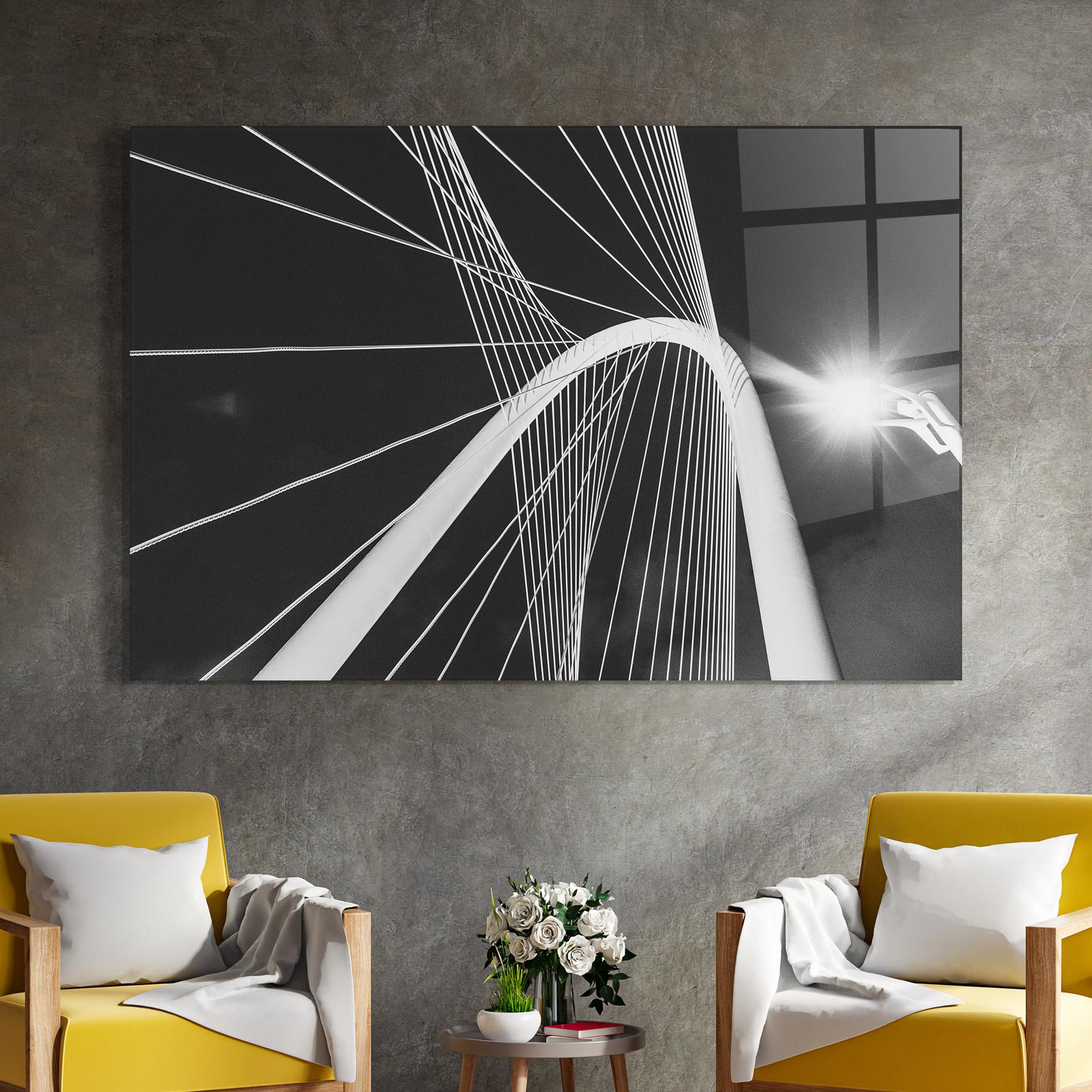 Glasbild White Glass Building mockup 4