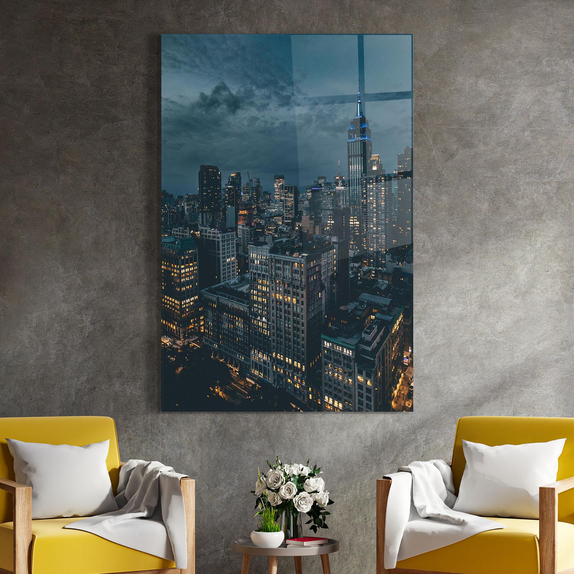 Glasbild City Night mockup 4