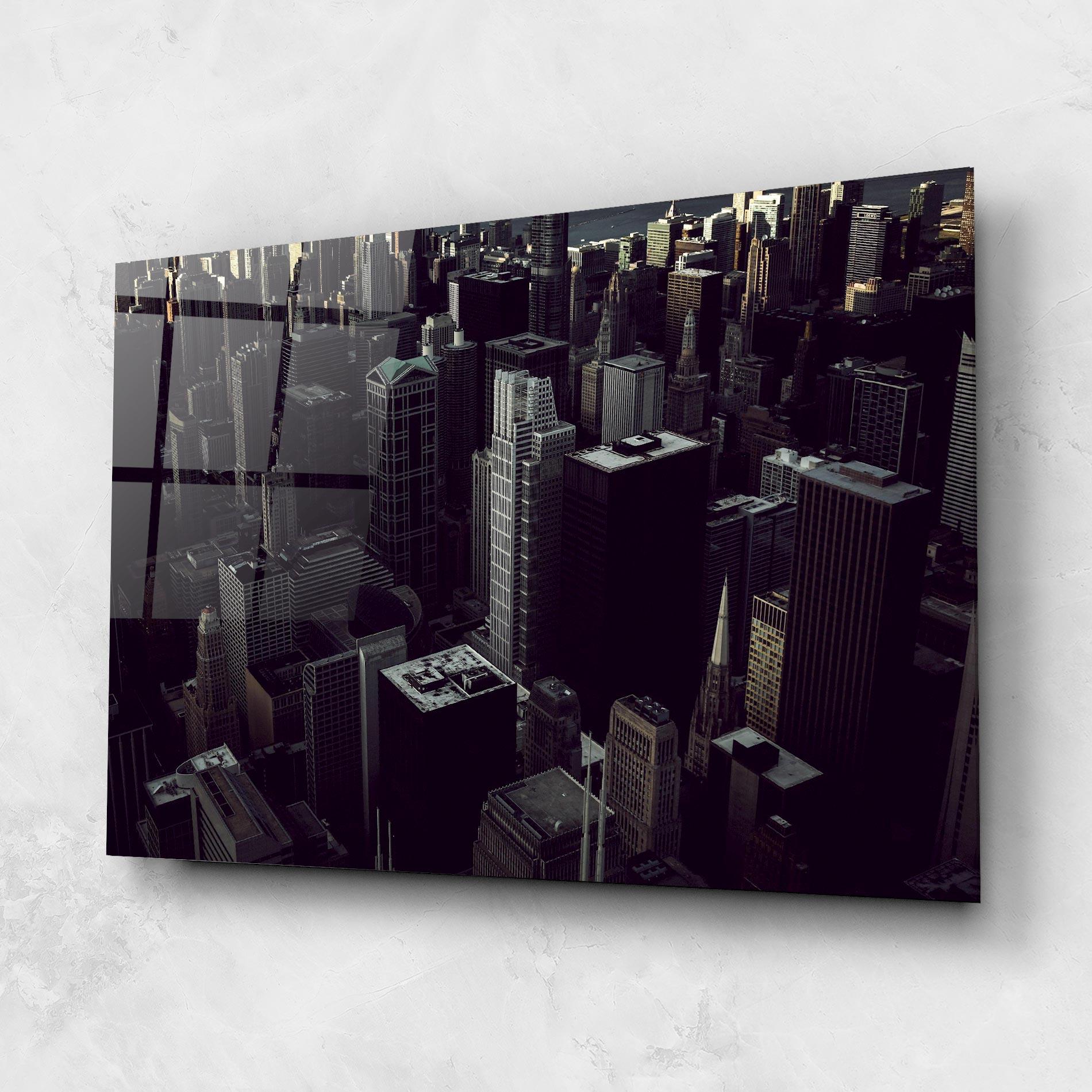 Glasbild Black Cream Building mockup 1