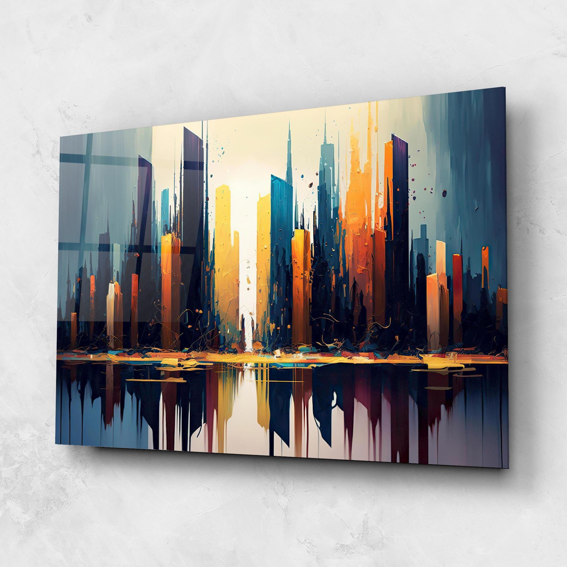 Glasbild City Pain Art mockup 1