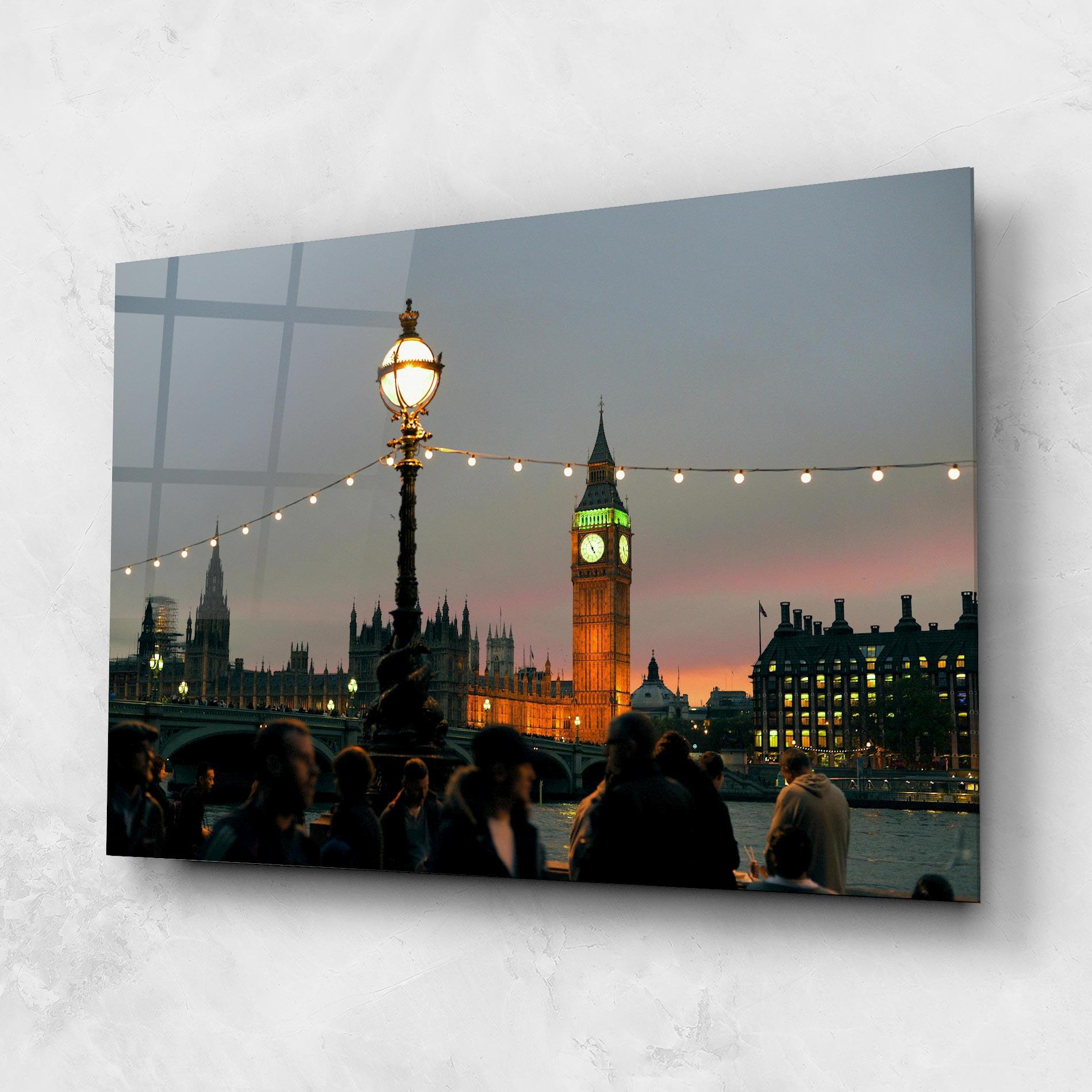 Glasbild Clock Lights mockup 1