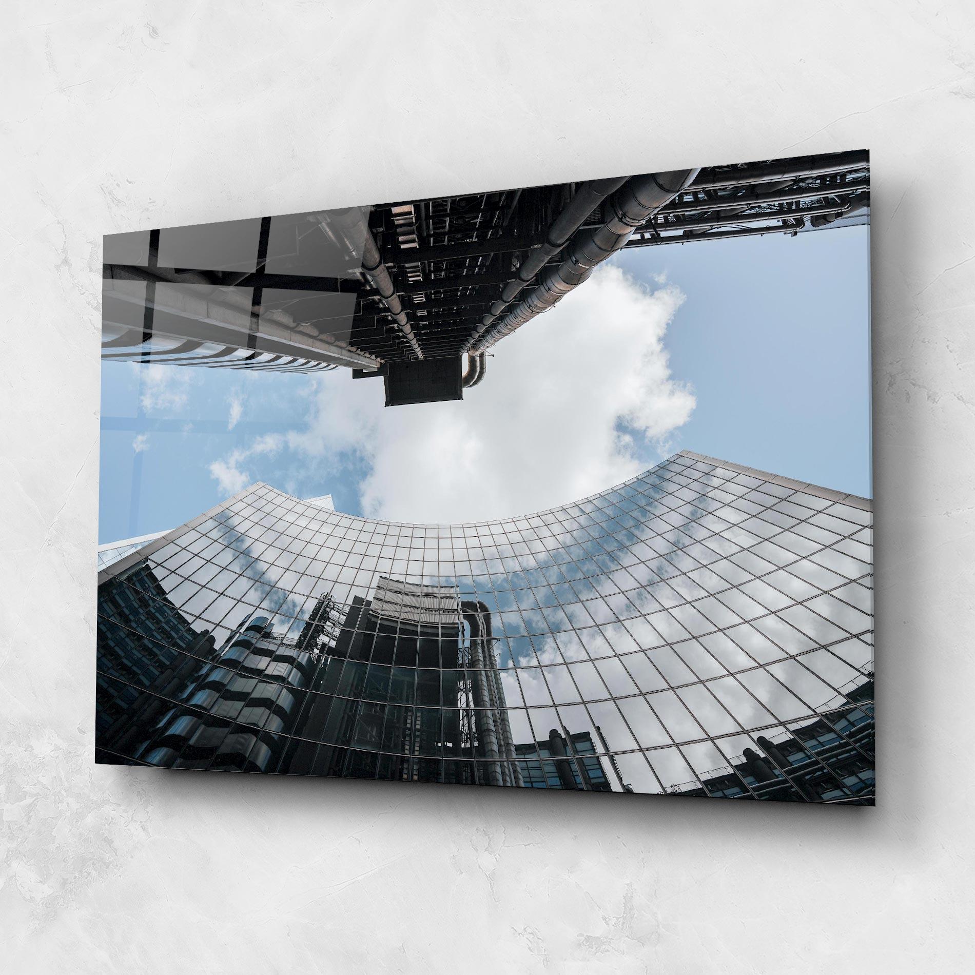 Glasbild Cloud Big Building mockup 1