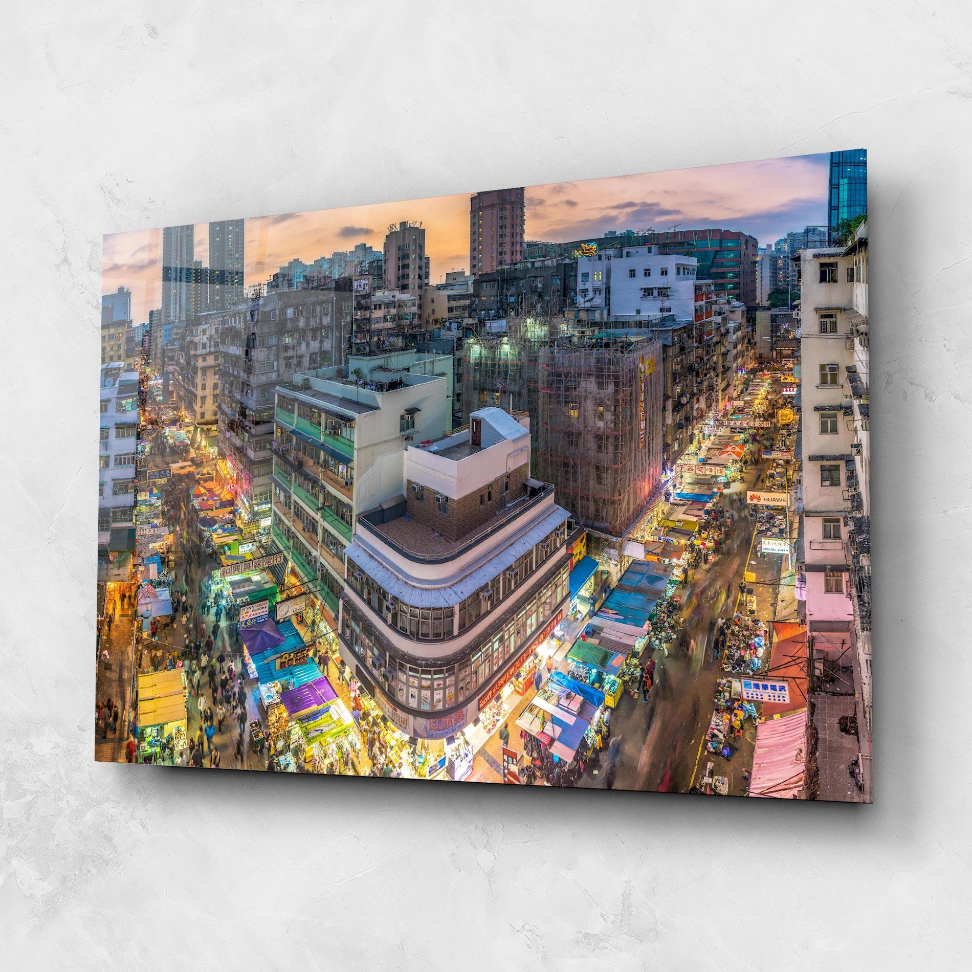 Glasbild Colorful Building mockup 1