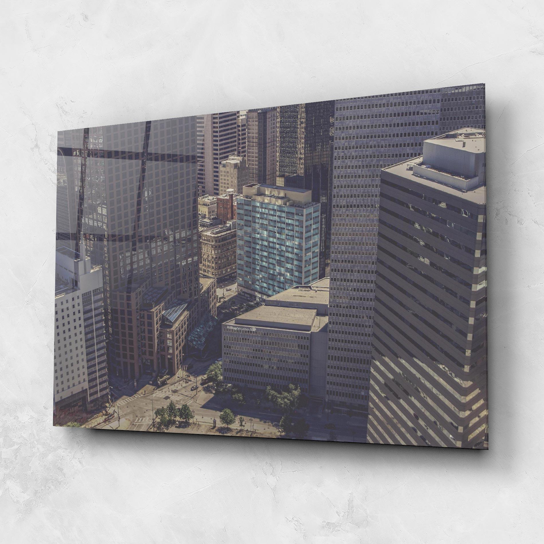 Glasbild Cream Light Building mockup 1