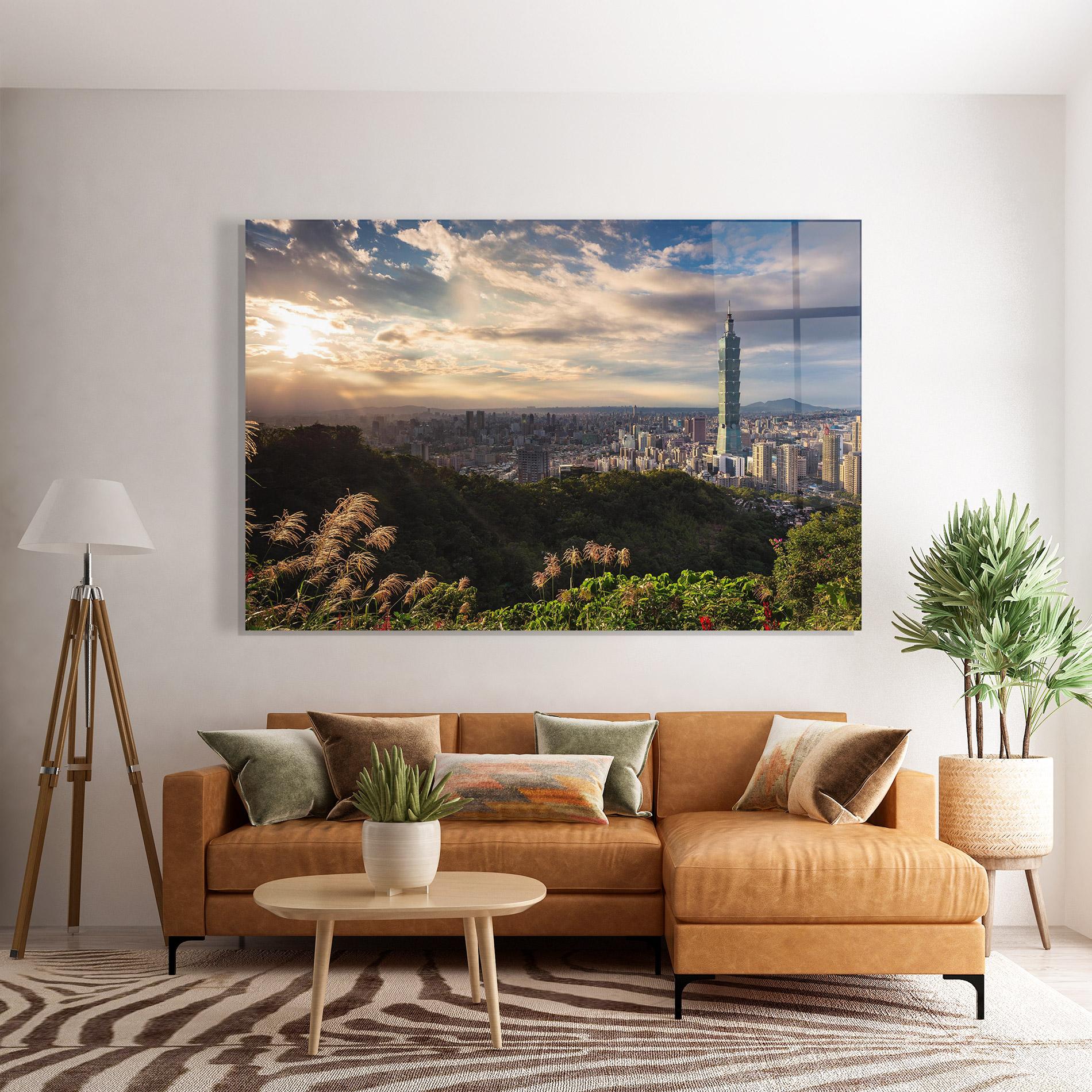 Glasbild Big Building Daylight mockup 7