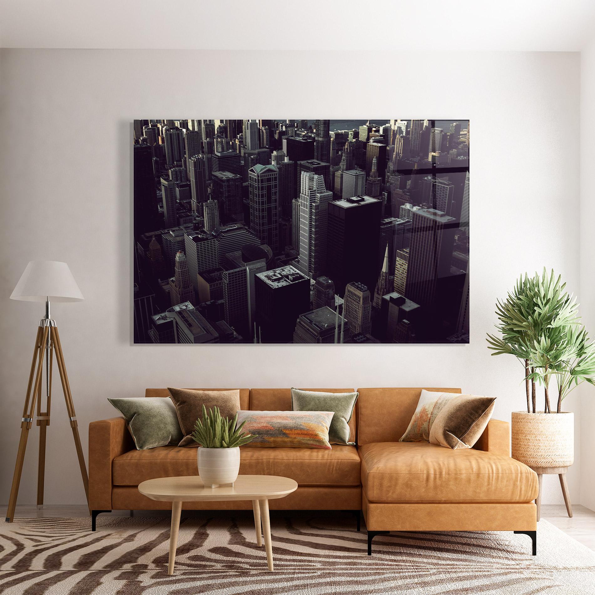 Glasbild Black Cream Building mockup 7