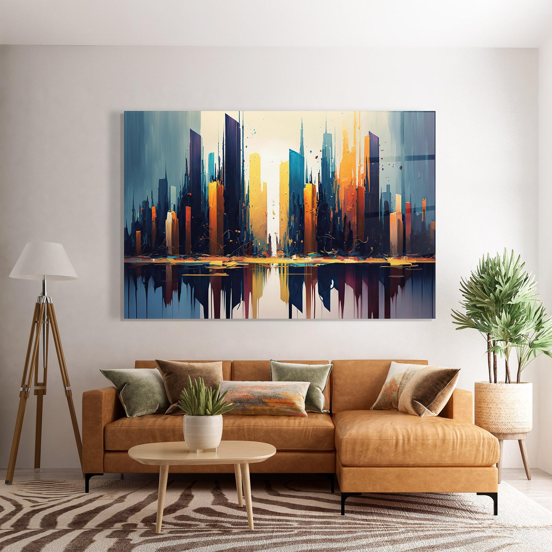 Glasbild City Pain Art mockup 7