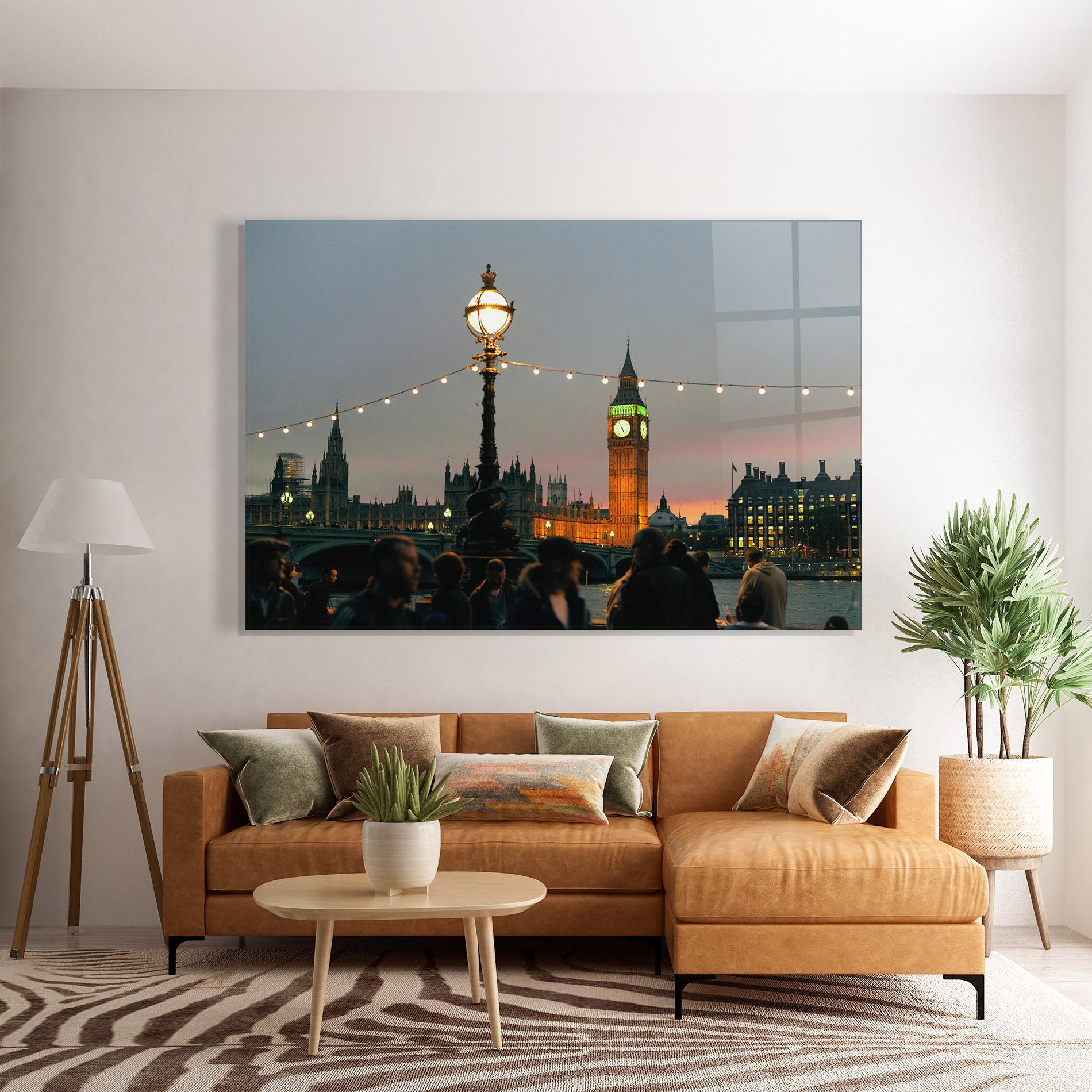 Glasbild Clock Lights mockup 7