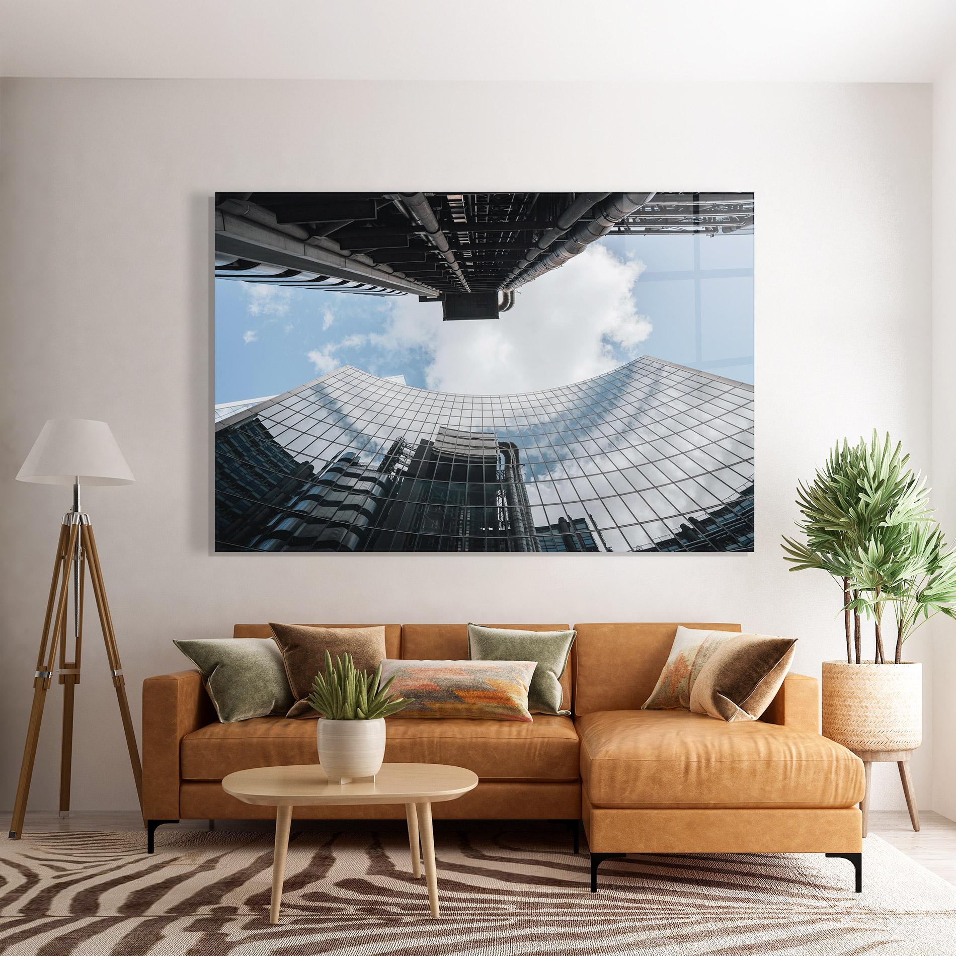 Glasbild Cloud Big Building mockup 7