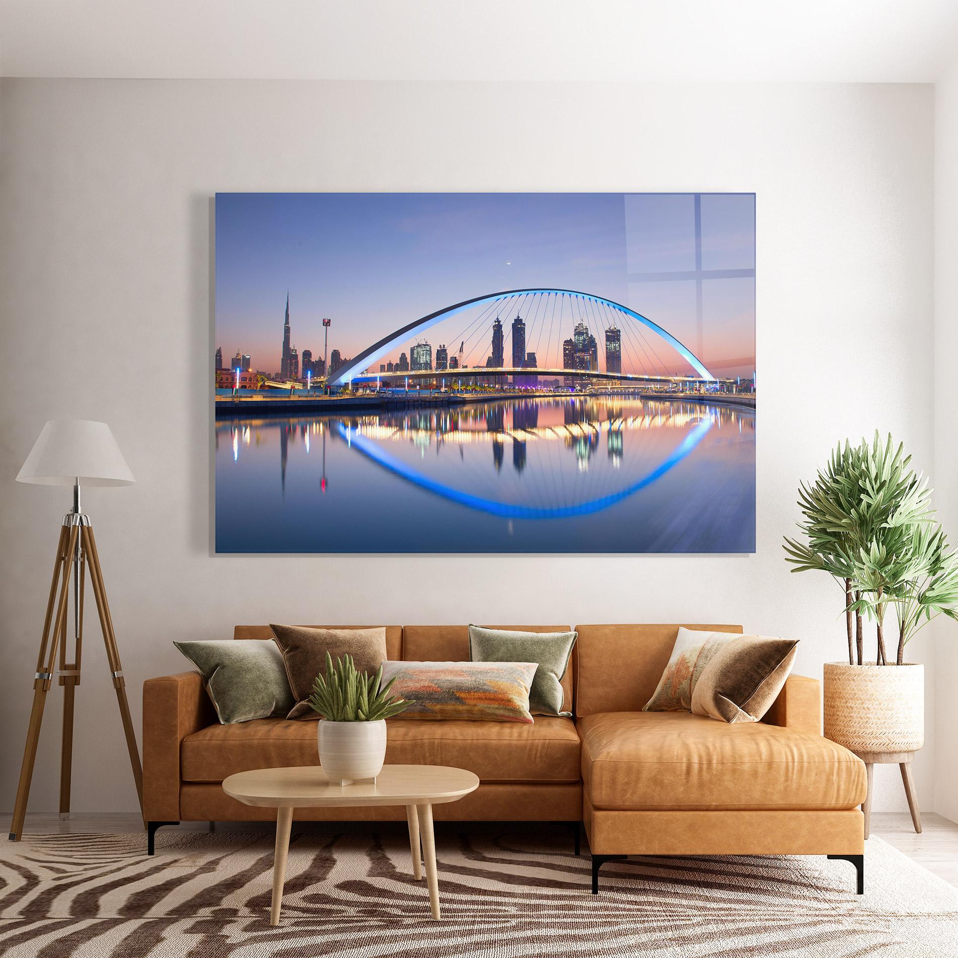 Glasbild Dubai View mockup 7