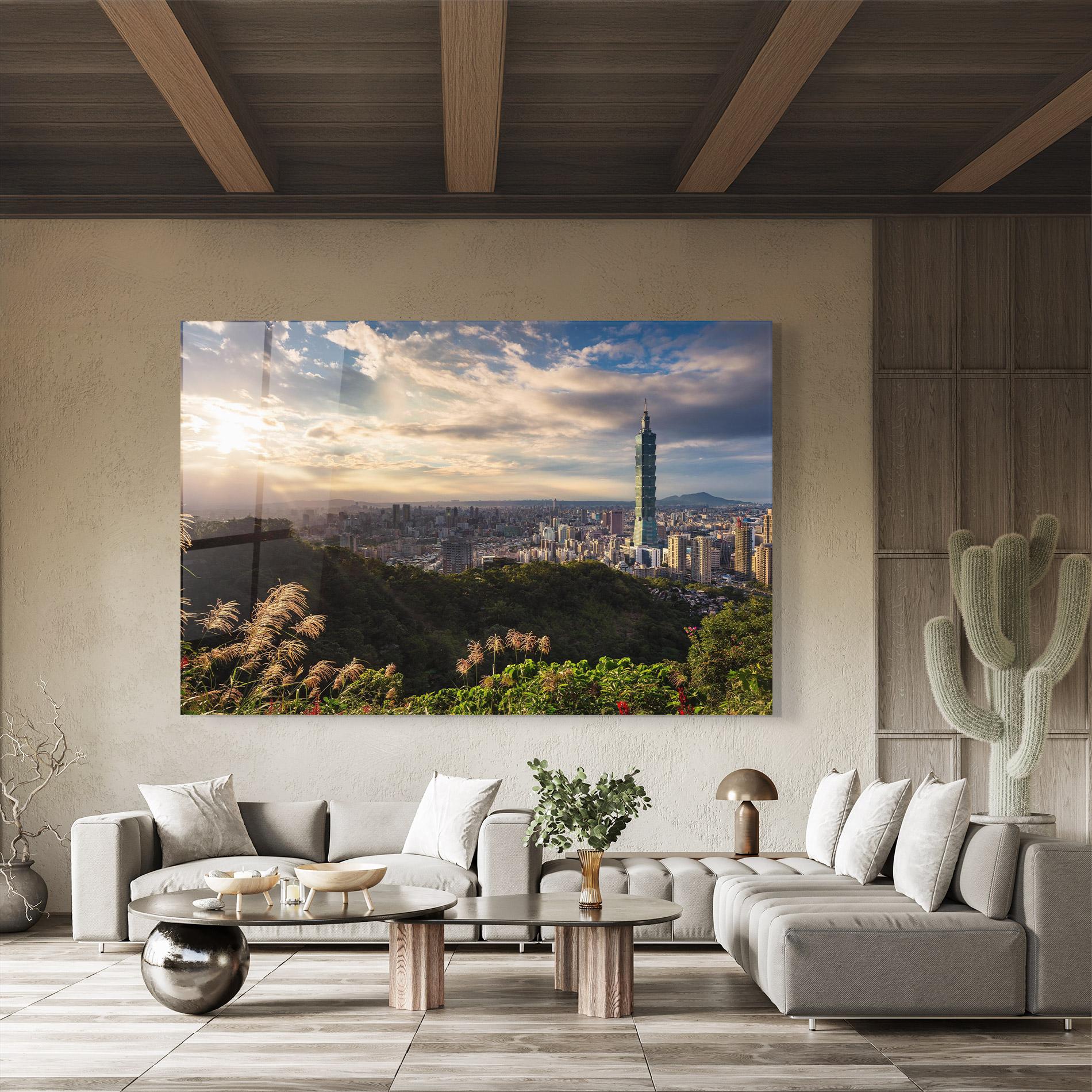 Glasbild Big Building Daylight mockup 8