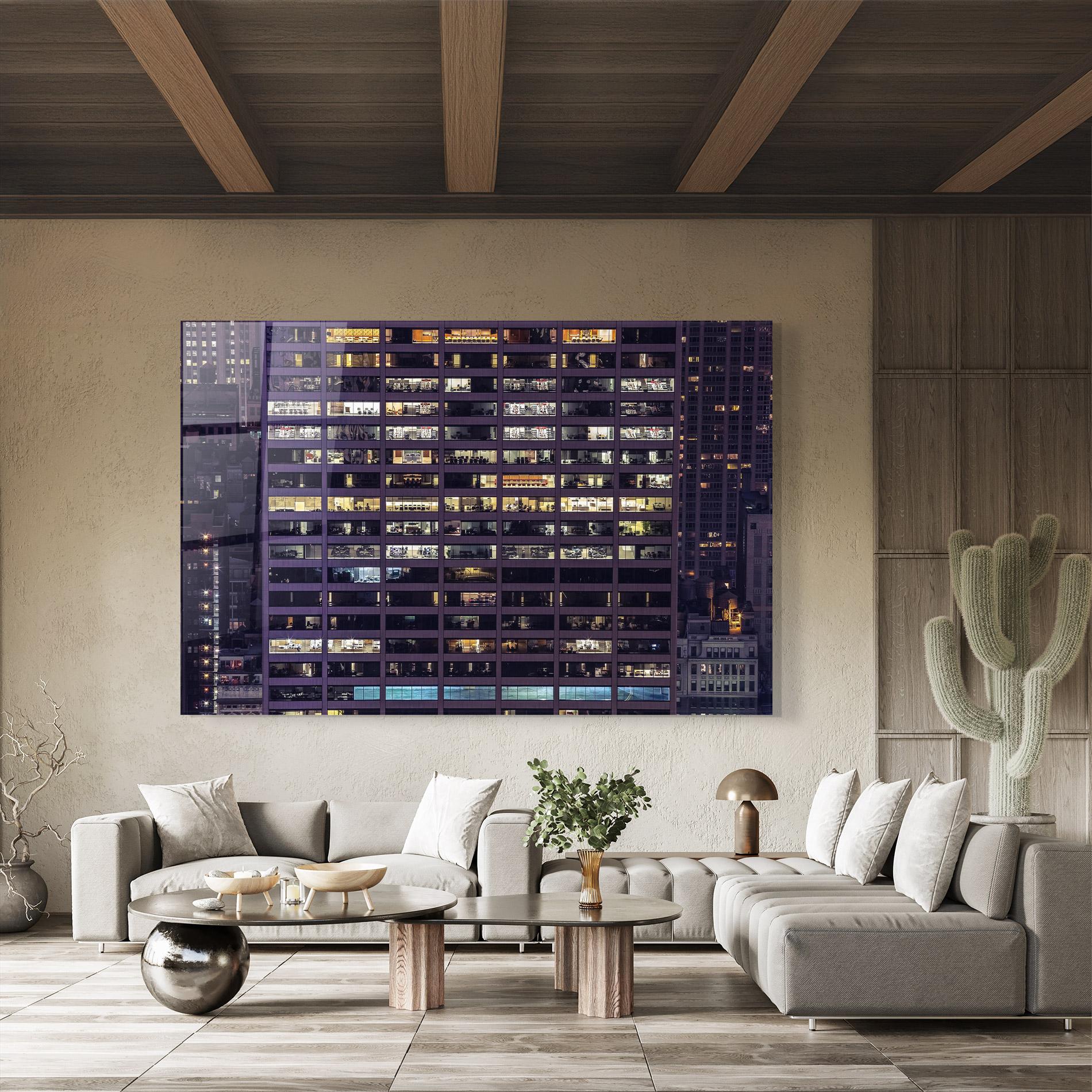 Glasbild Building Lights mockup 8