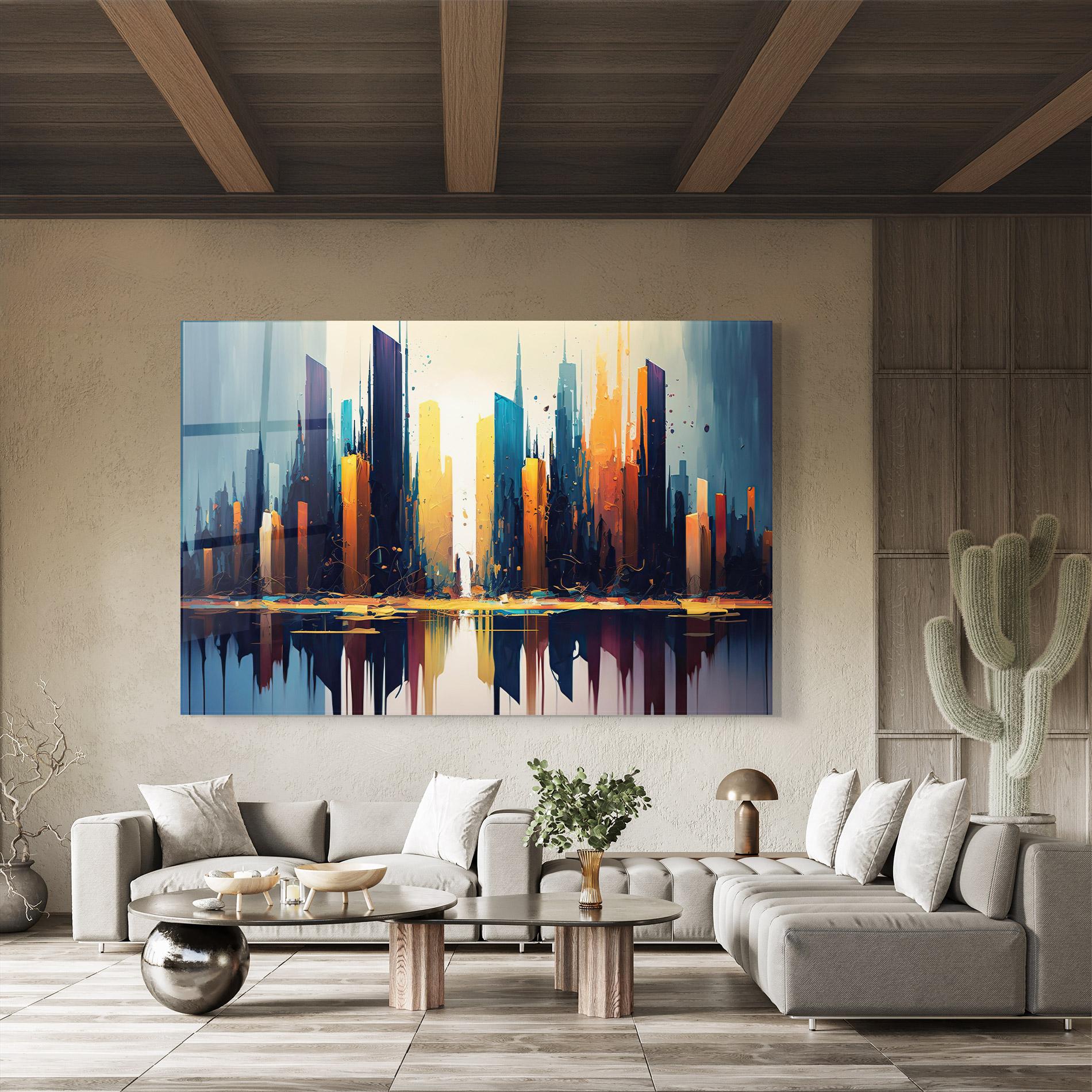 Glasbild City Pain Art mockup 8