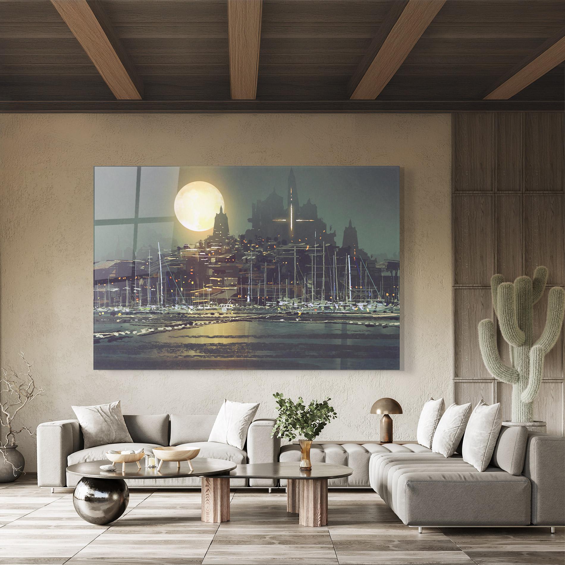 Glasbild City Port mockup 8