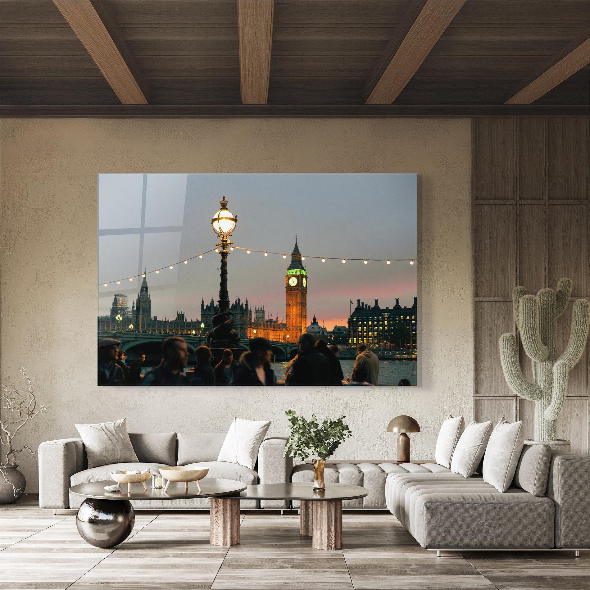 Glasbild Clock Lights mockup 8