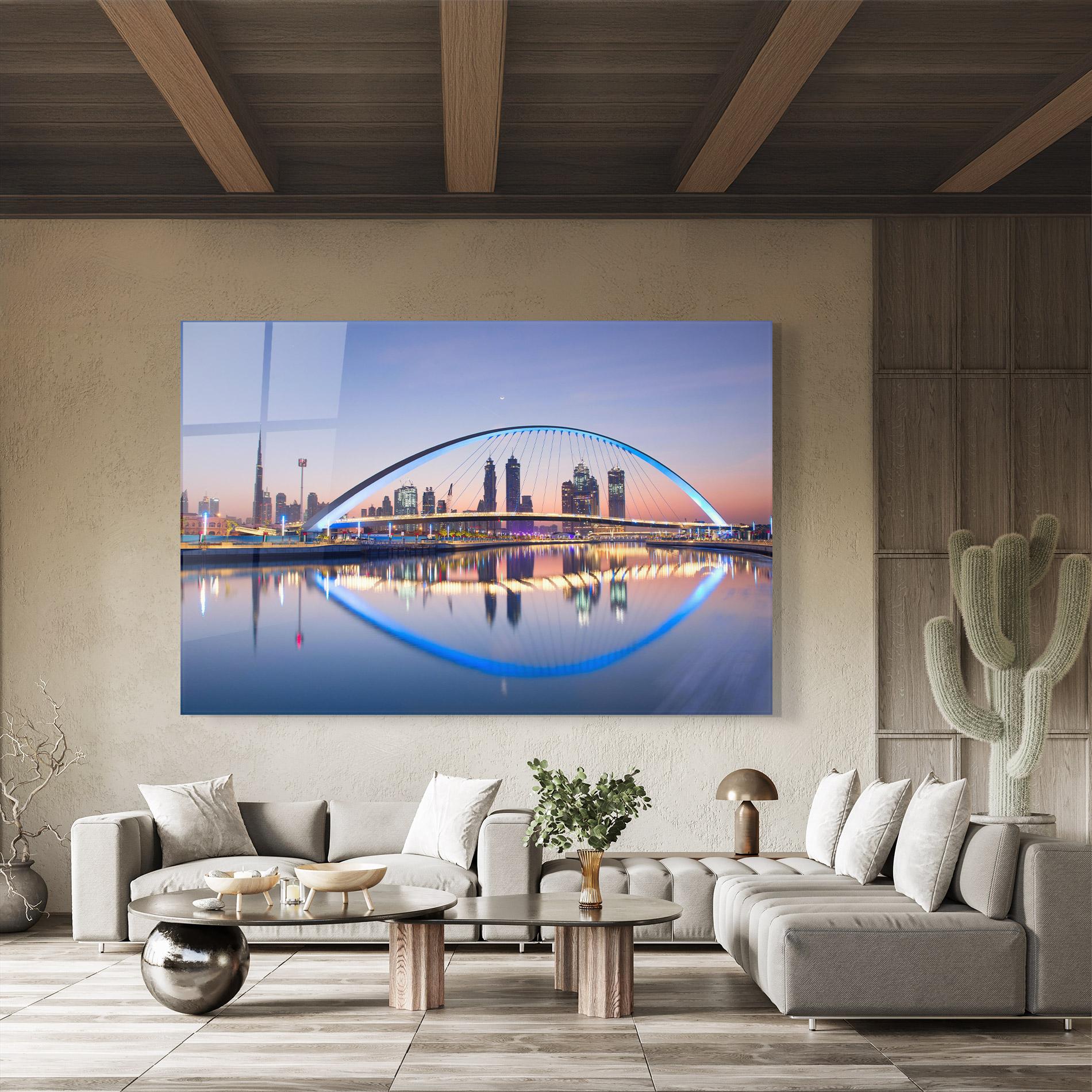Glasbild Dubai View mockup 8