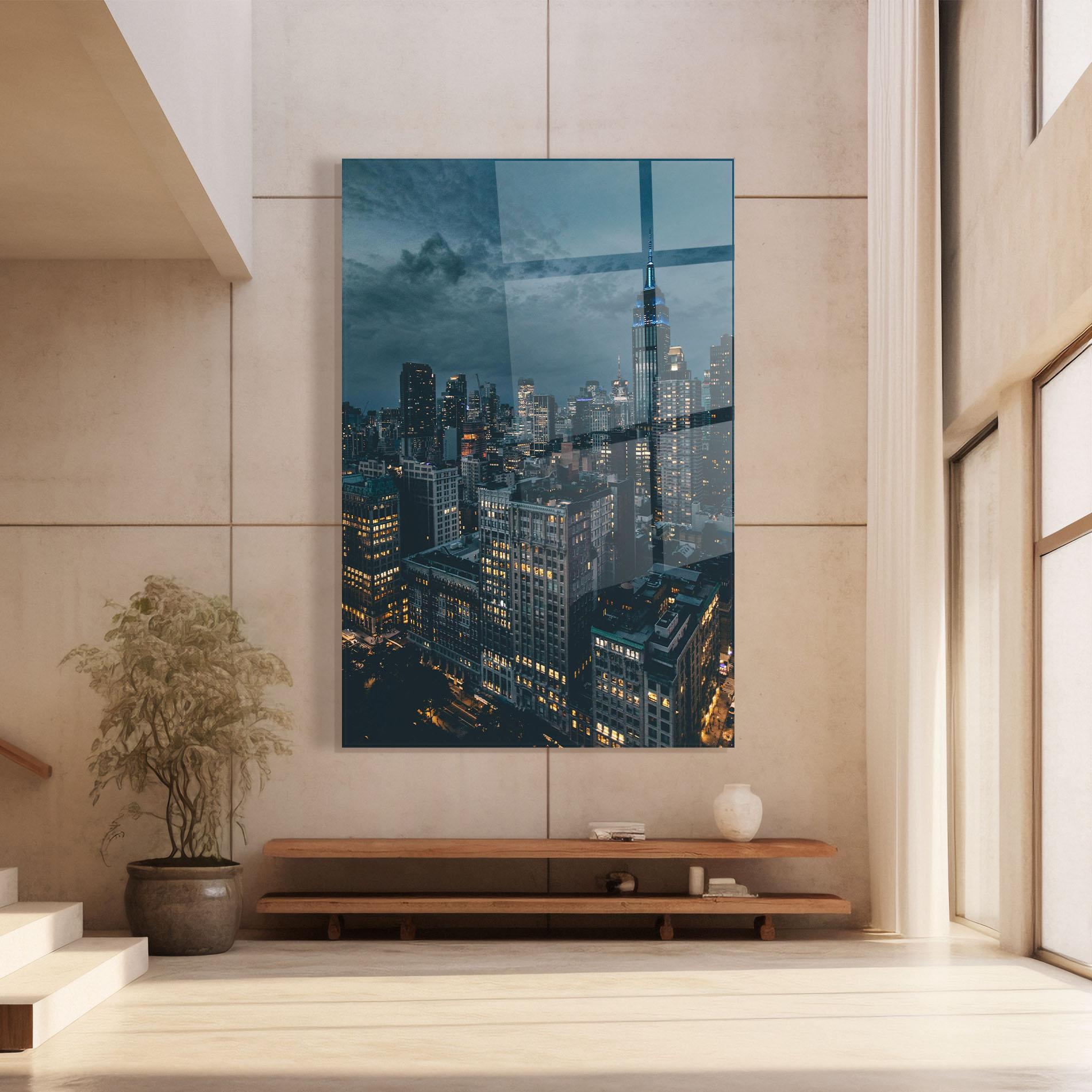 Glasbild City Night mockup 8