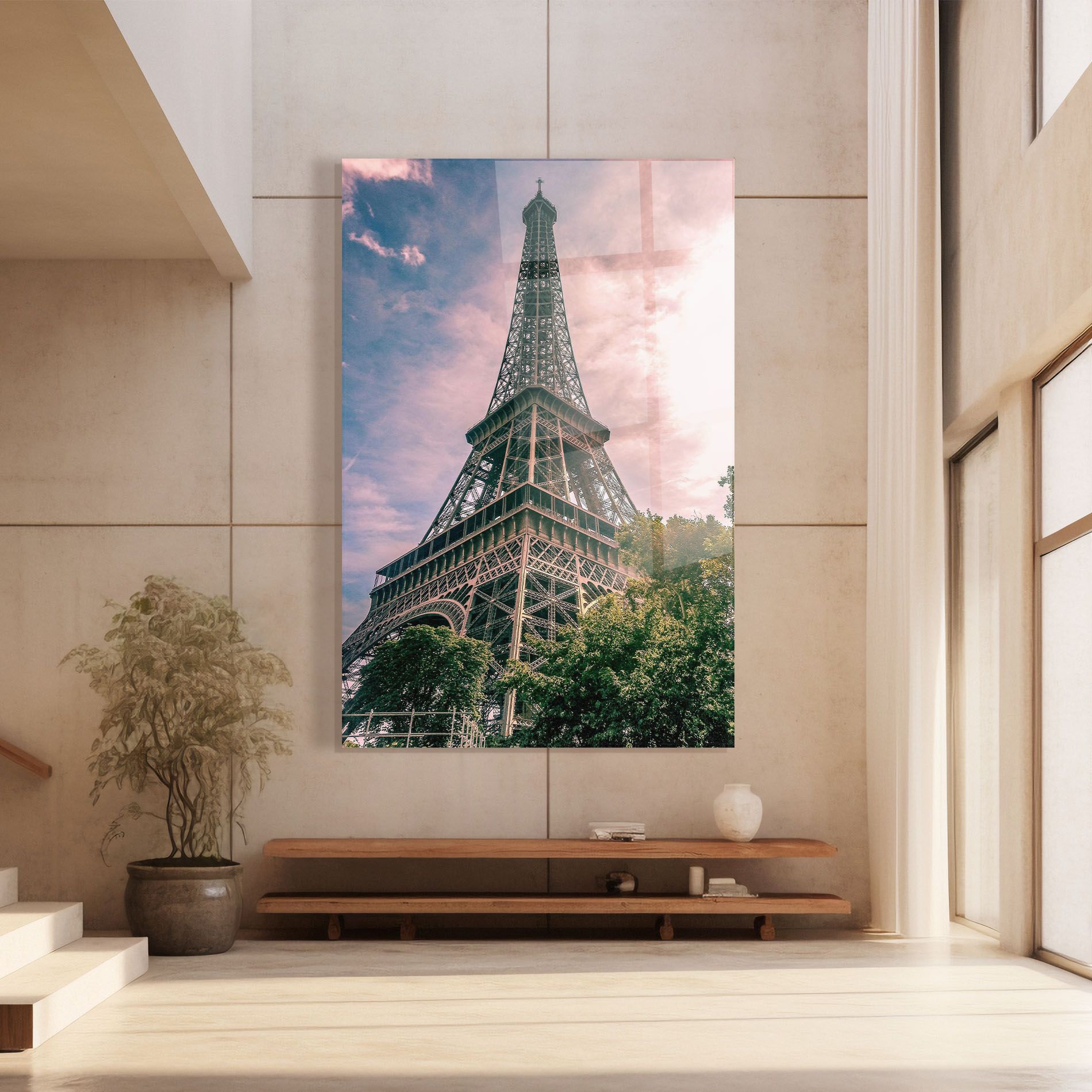 Eiffel Under Pink Sky mockup 8