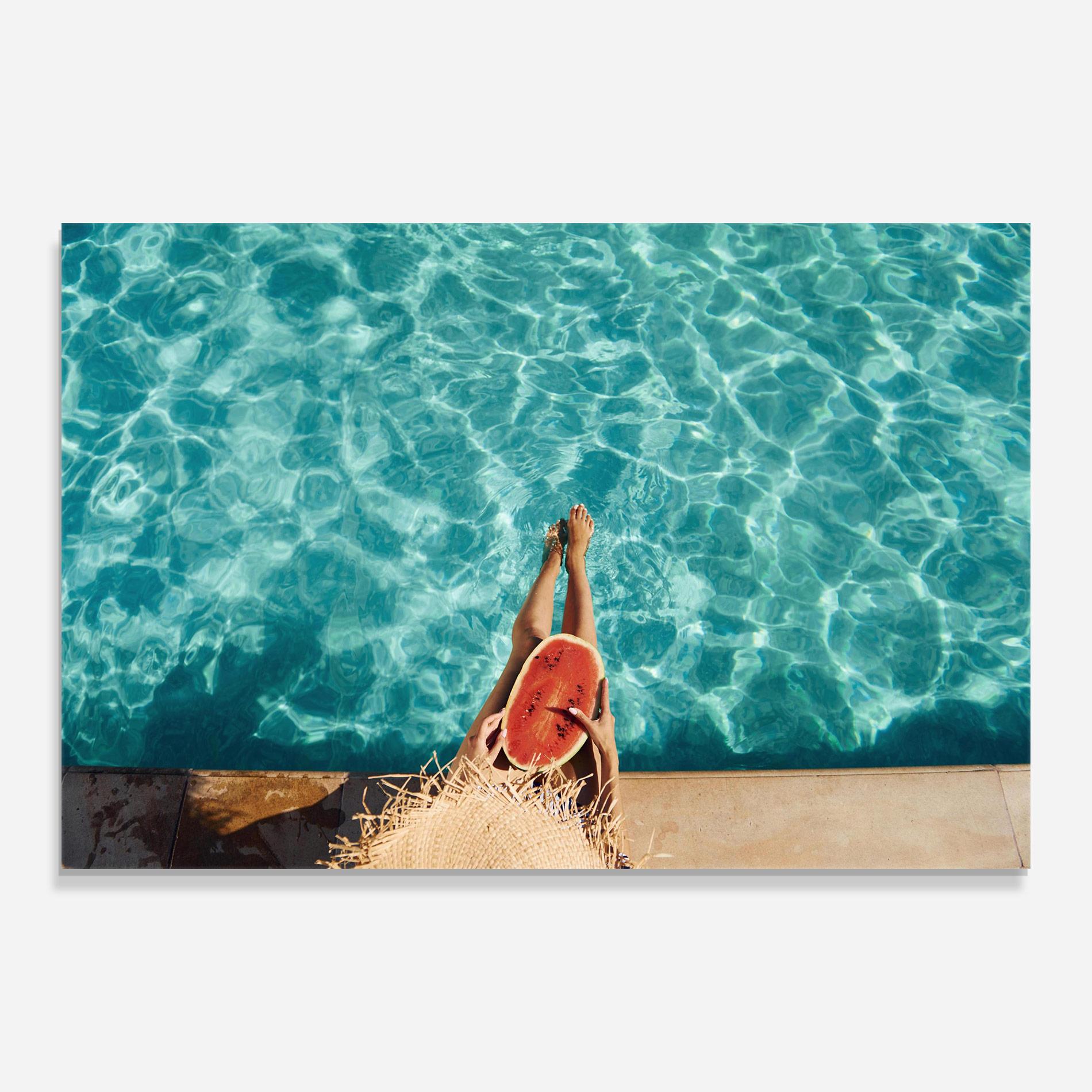 Glasbild Pool Watermelon mockup 0