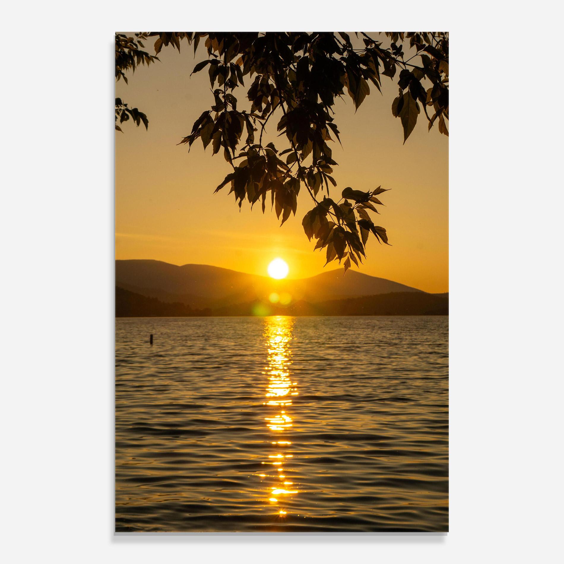 Glasbild Yellow Sunrise mockup 0
