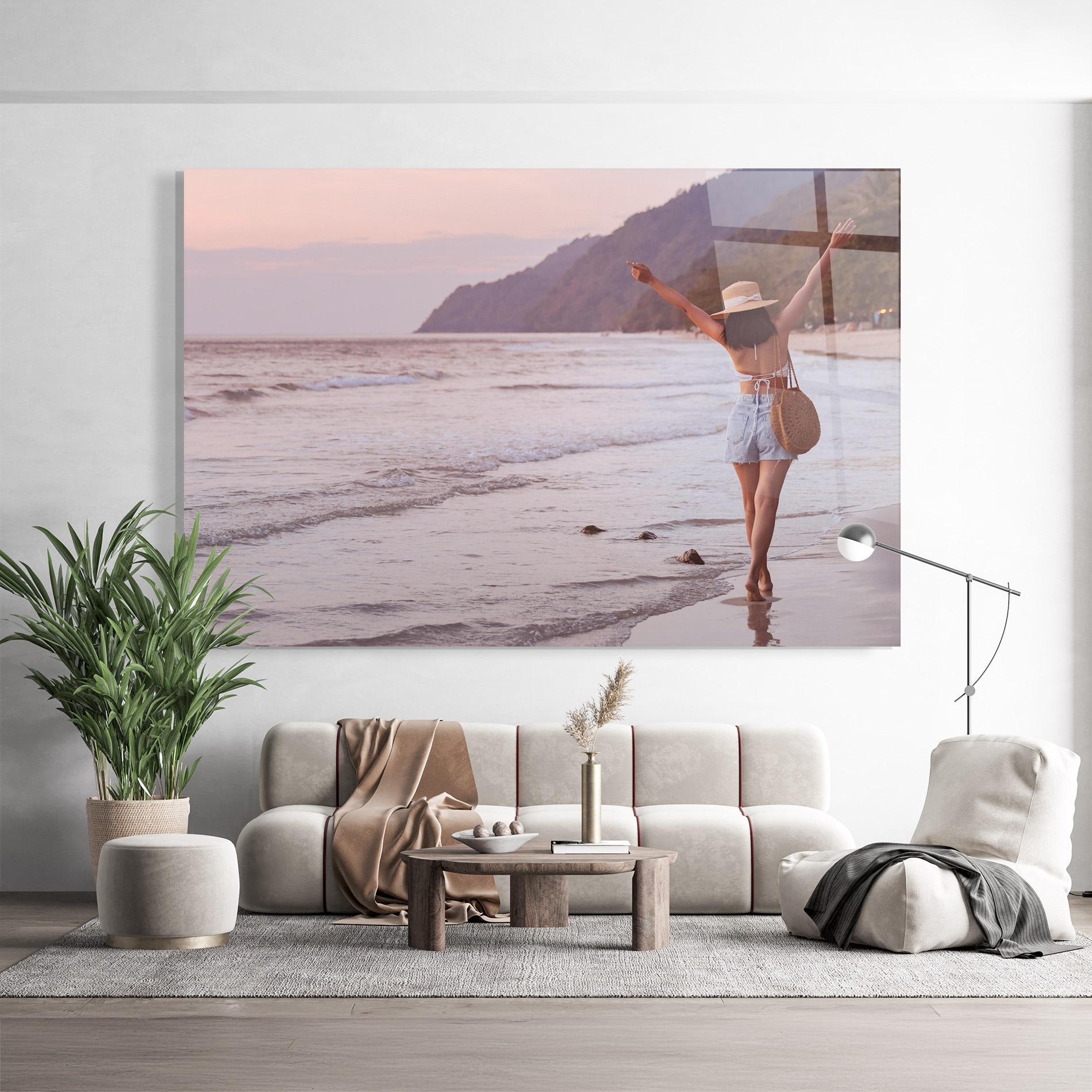 Glasbild Beach Traveler mockup 9