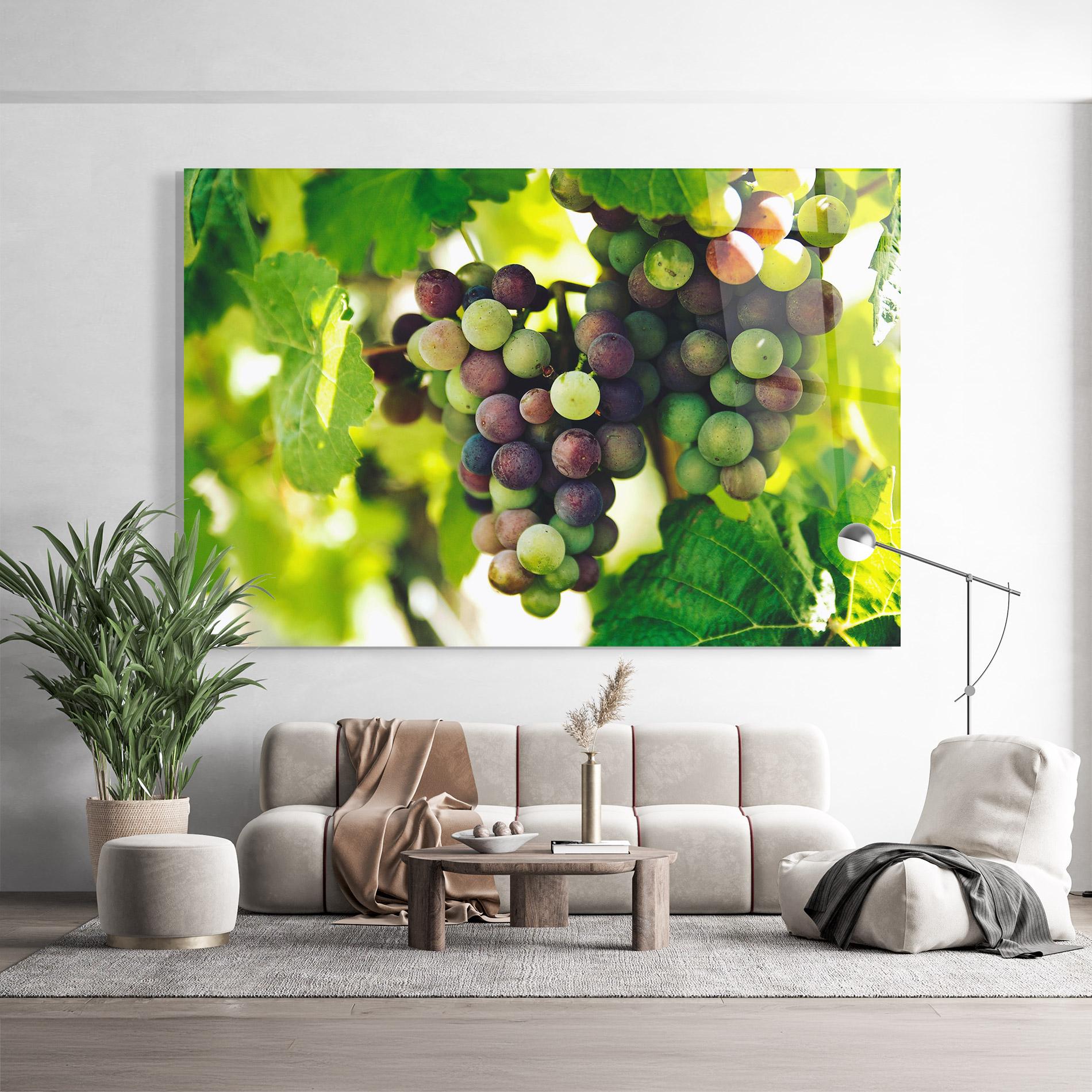 Glasbild Green Grapes mockup 9