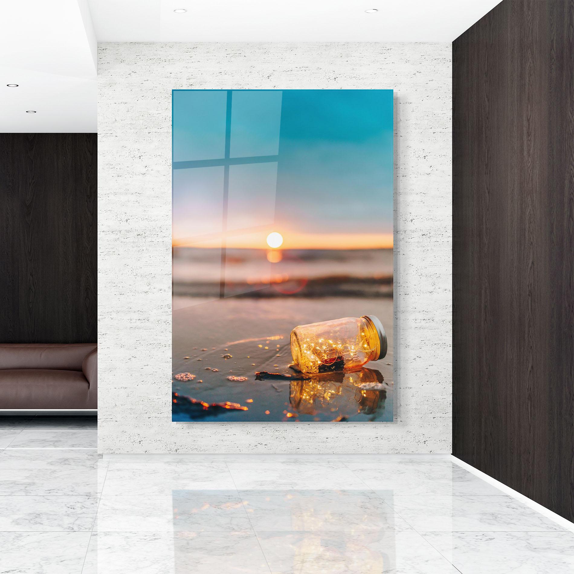 Glasbild Jar With Lights mockup 9