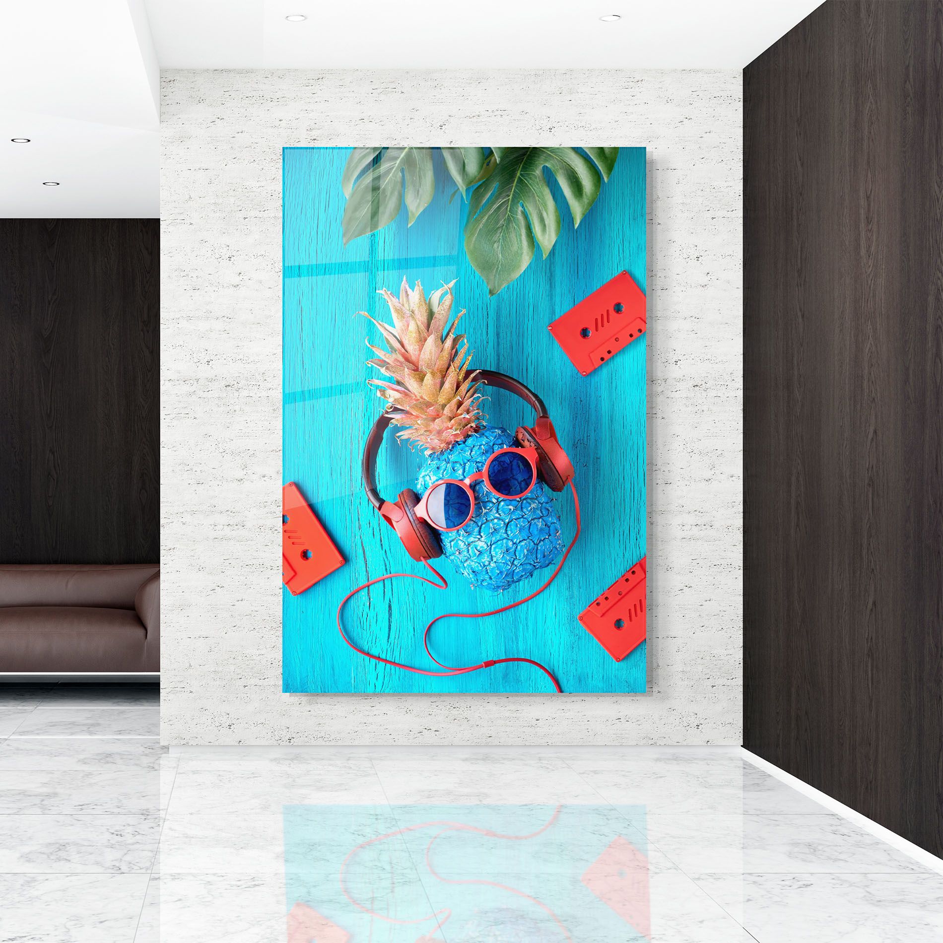 Pineapple On Blue mockup 9