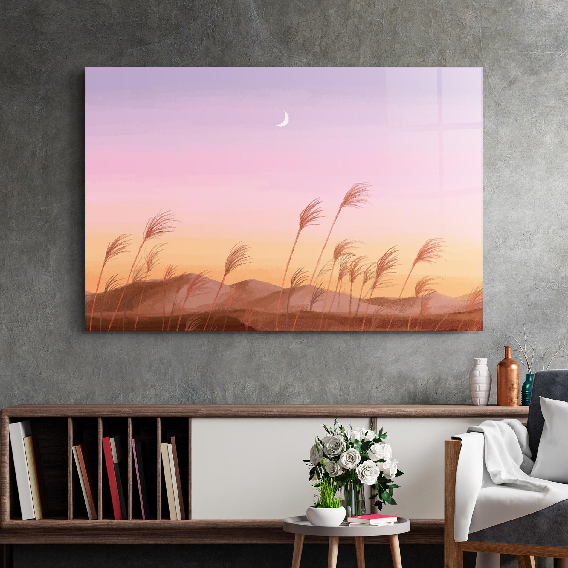 Glasbild Small Moon mockup 2