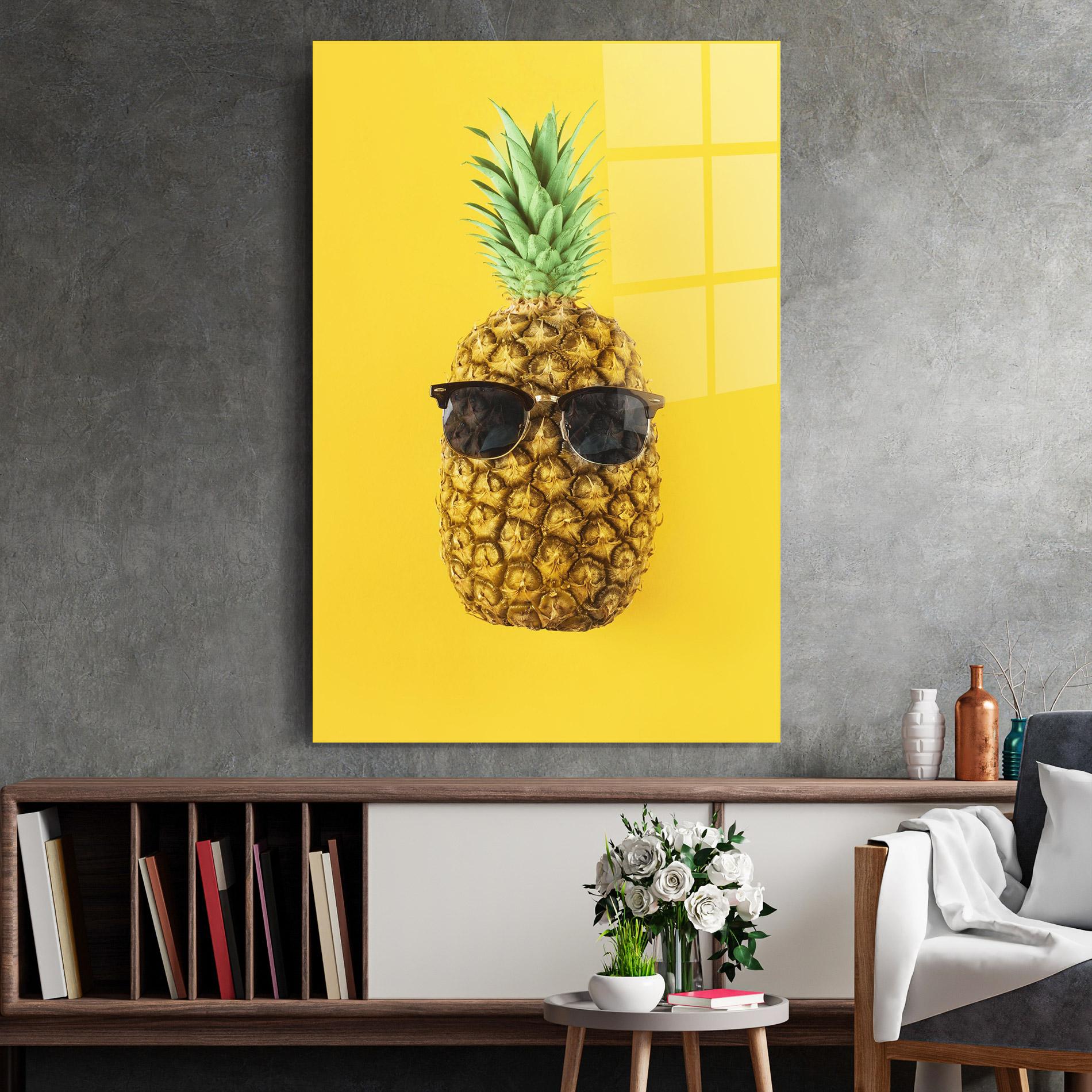 Glasbild Fresh Pineapple mockup 2