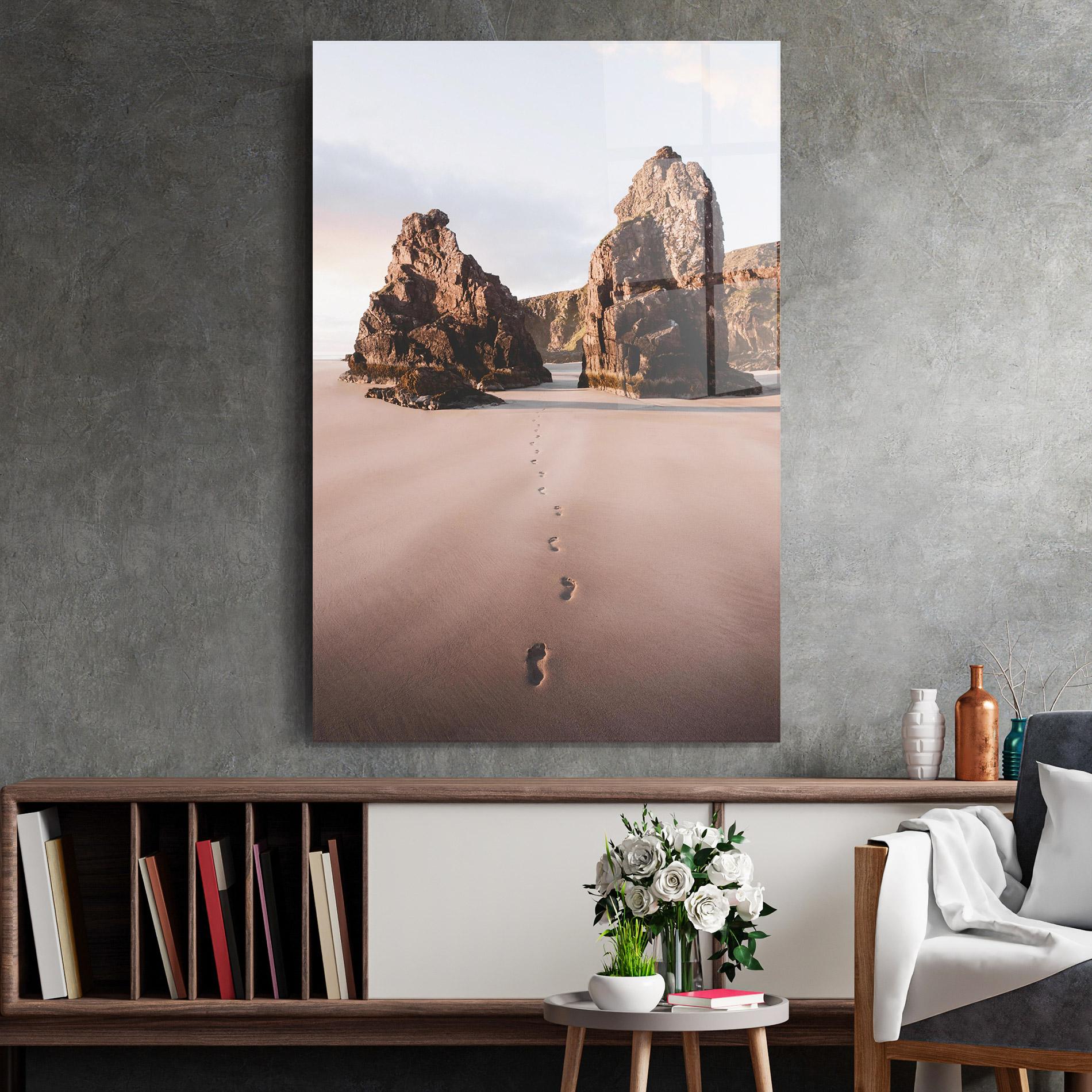 Glasbild Sand Mark mockup 2