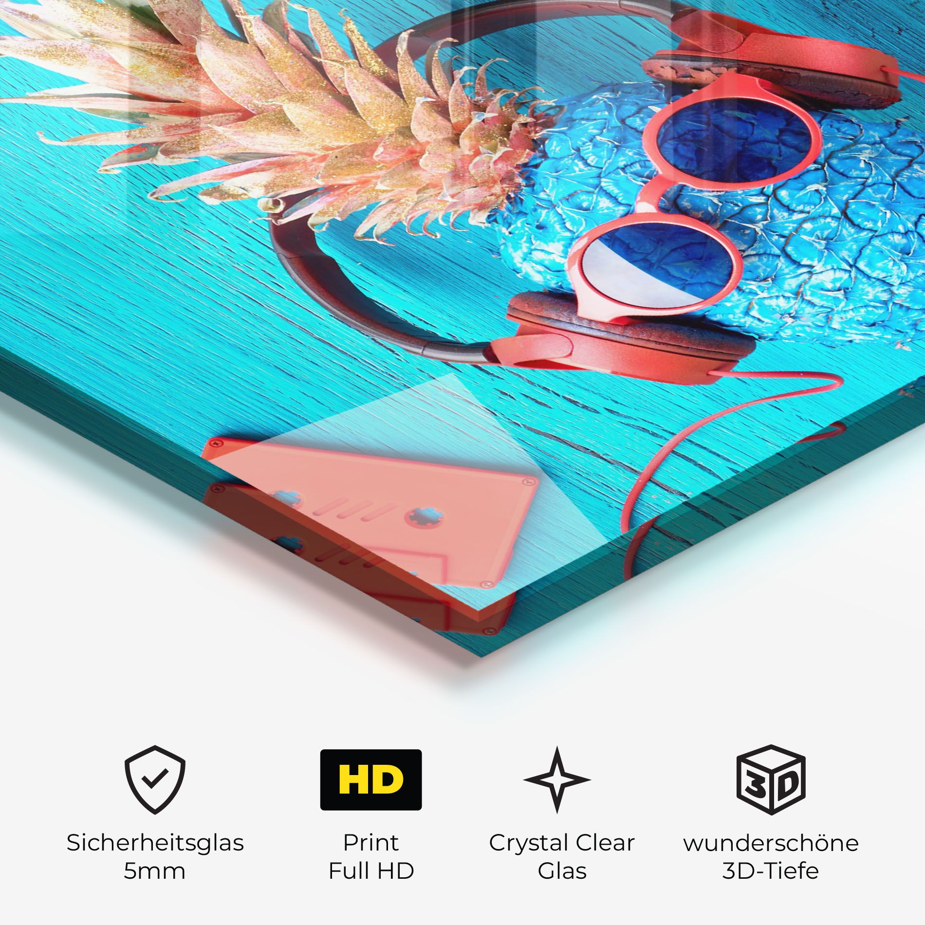 Pineapple On Blue mockup 3