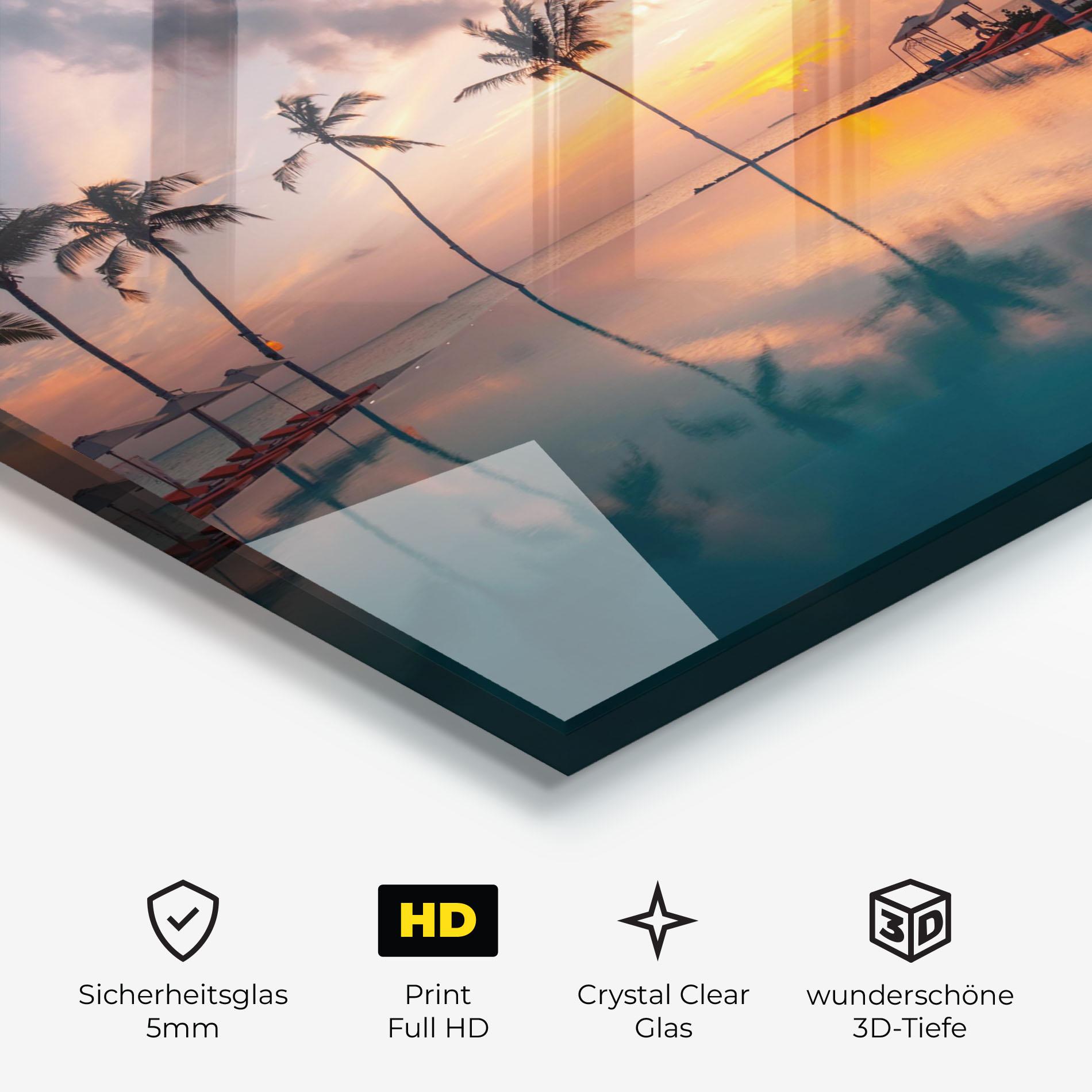 Glasbild Tropical Beach mockup 3