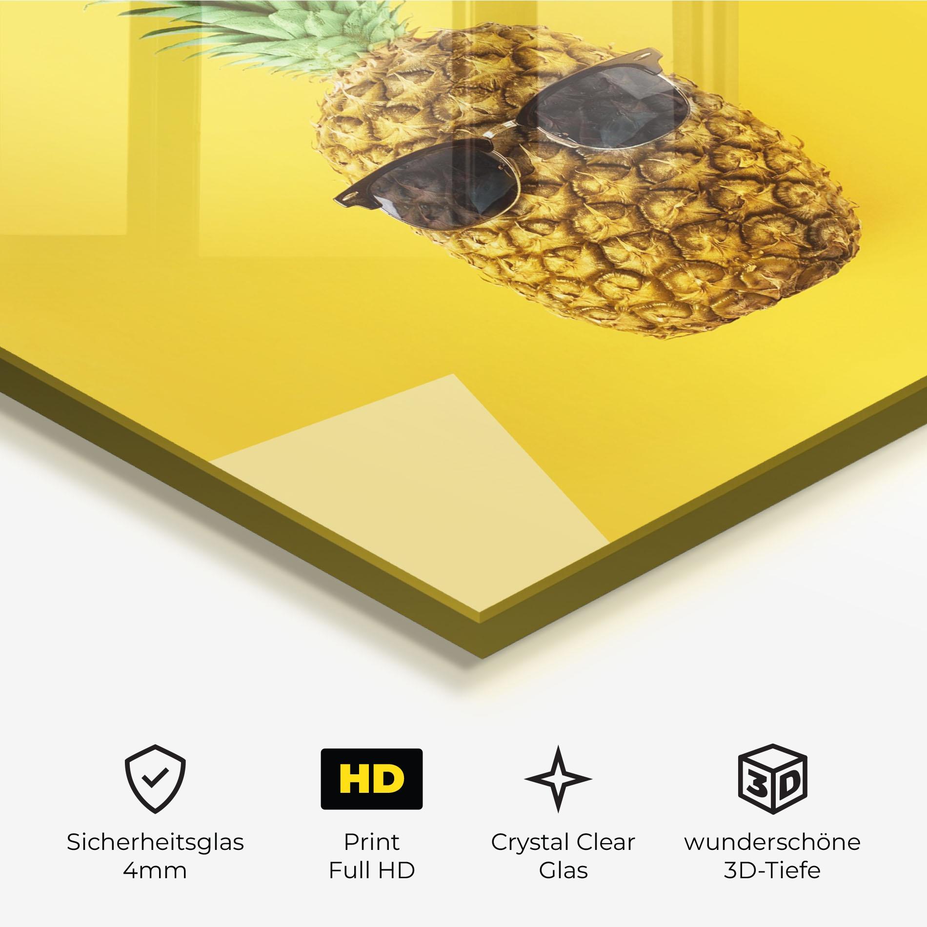 Glasbild Fresh Pineapple mockup 3