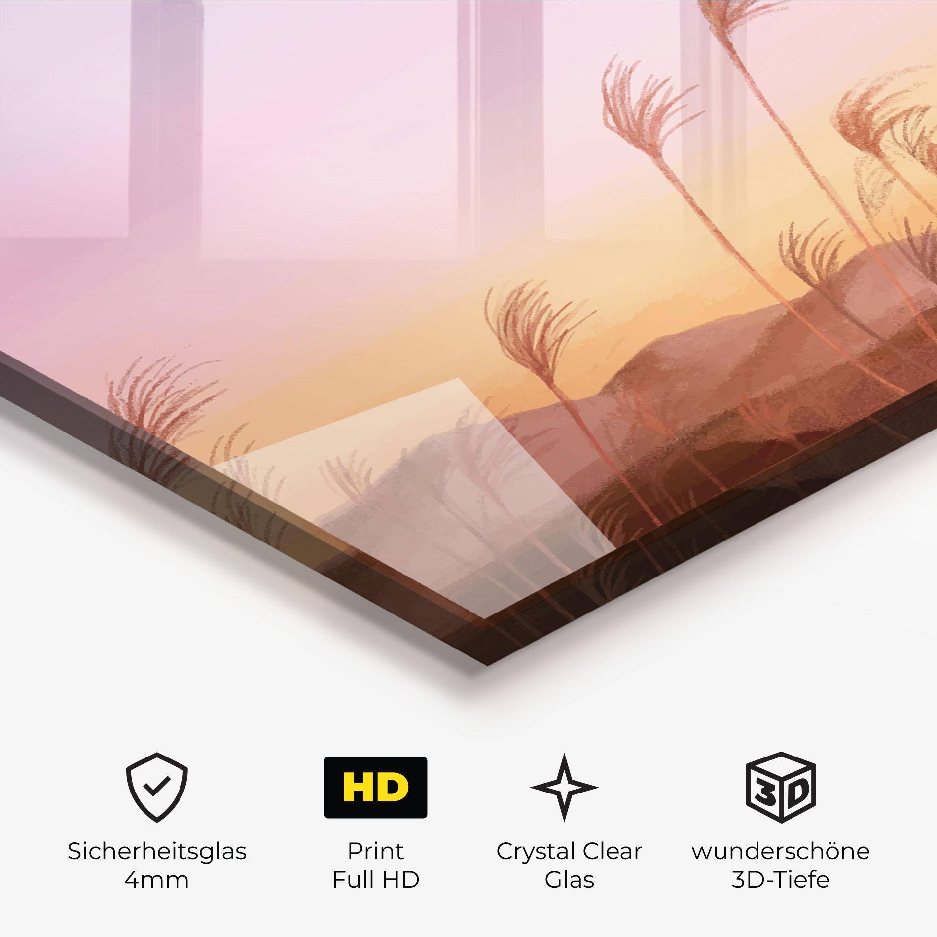 Glasbild Small Moon mockup 3