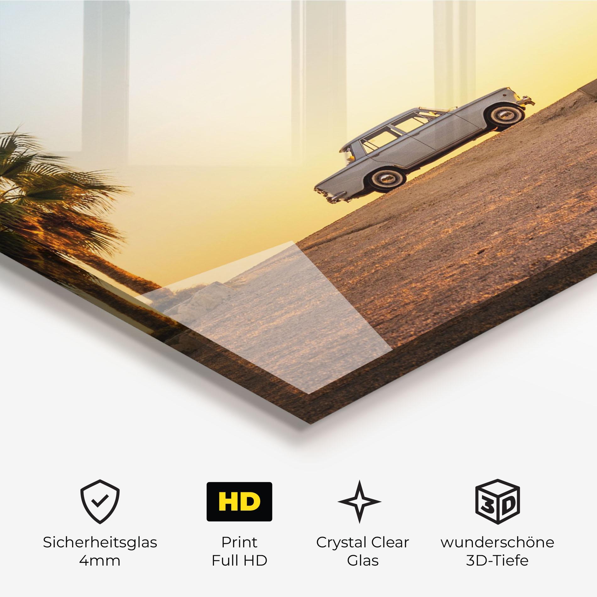 Glasbild Summer Car mockup 3