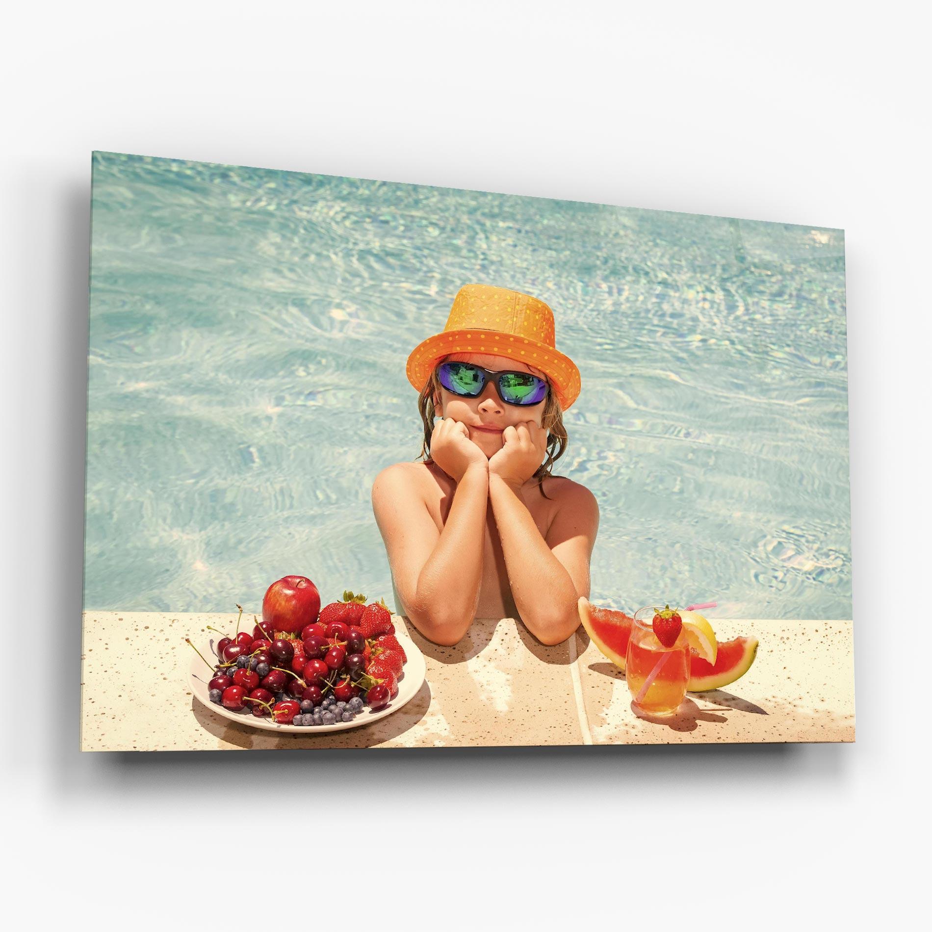 Glasbild Child Swimming mockup 6