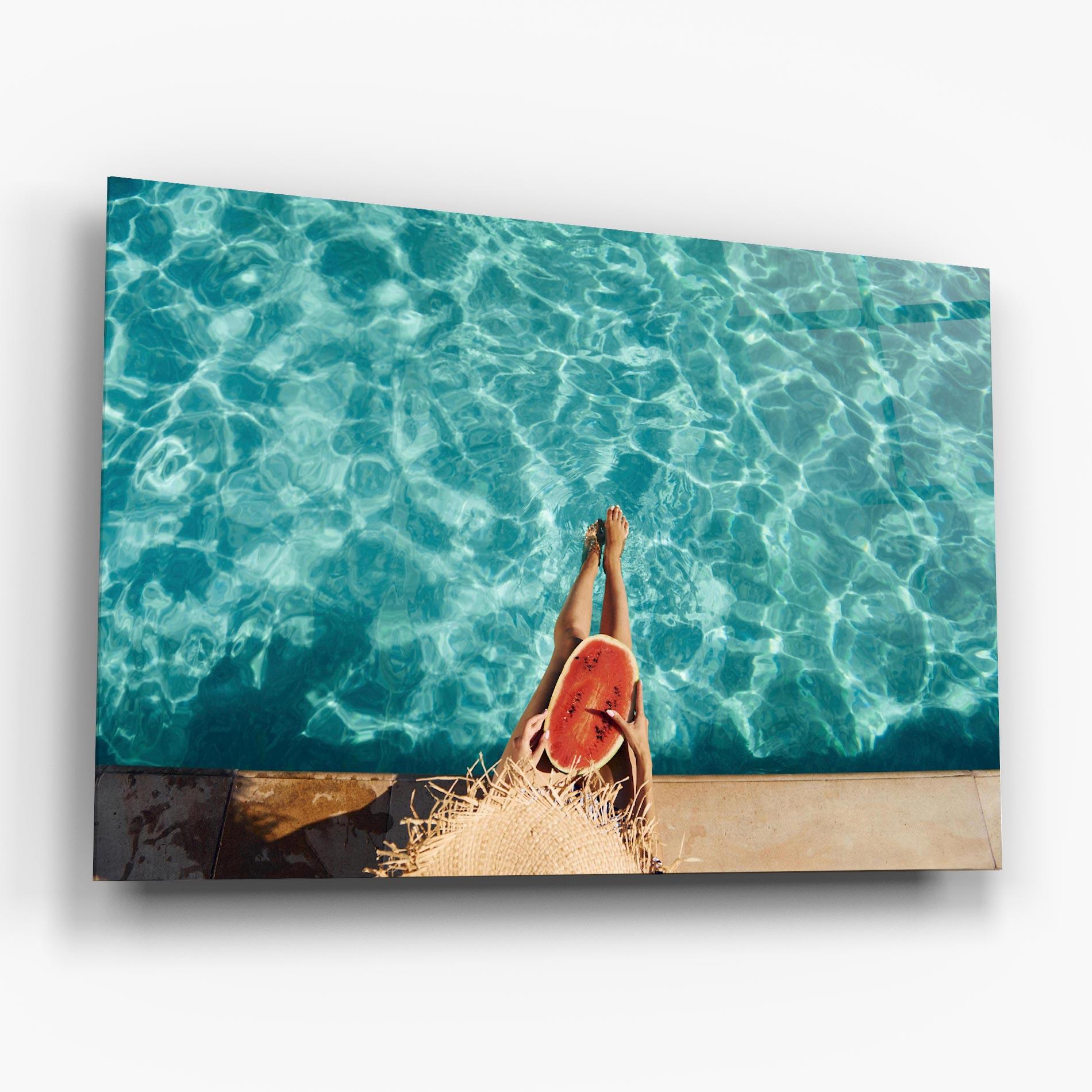 Glasbild Pool Watermelon mockup 6