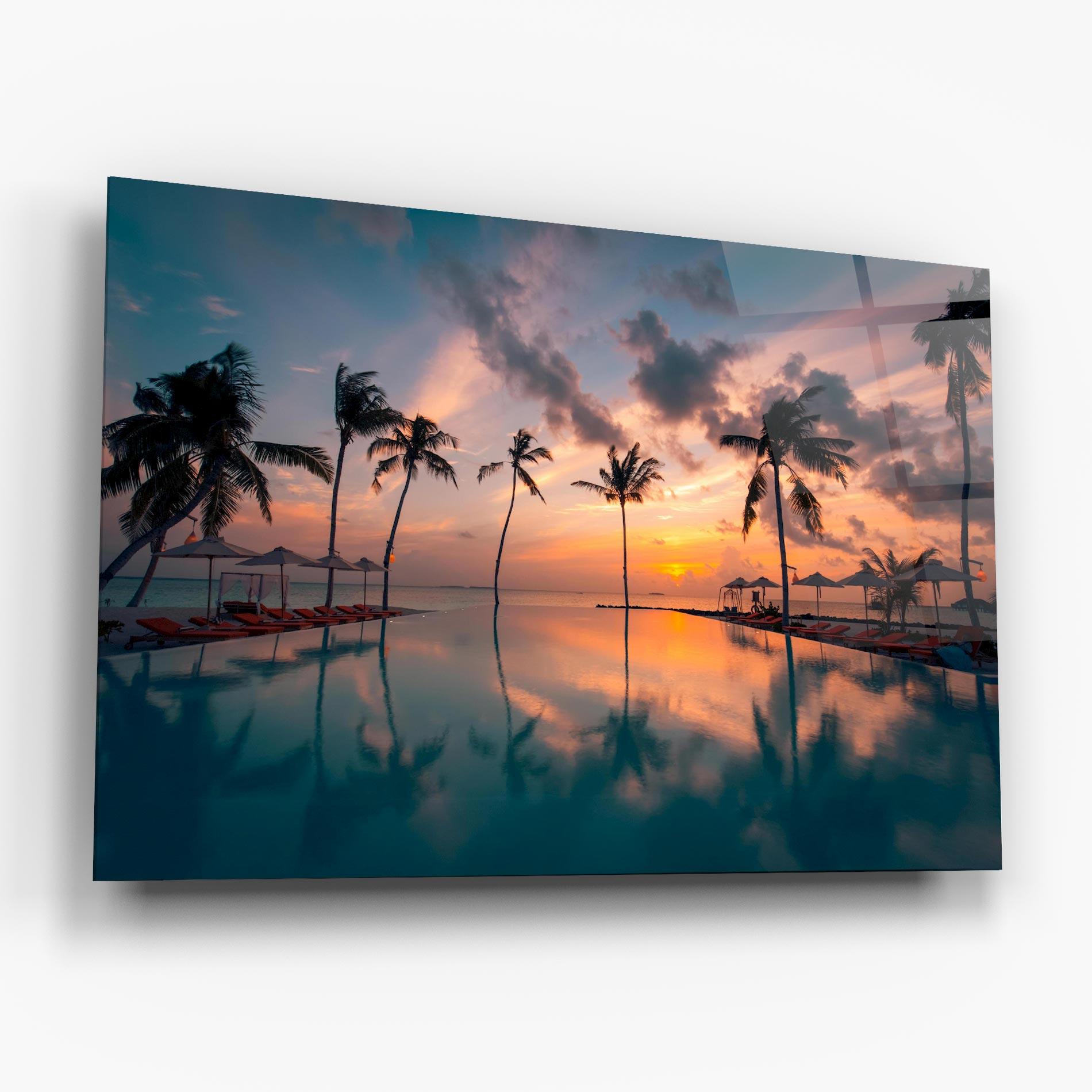Glasbild Tropical Beach mockup 6