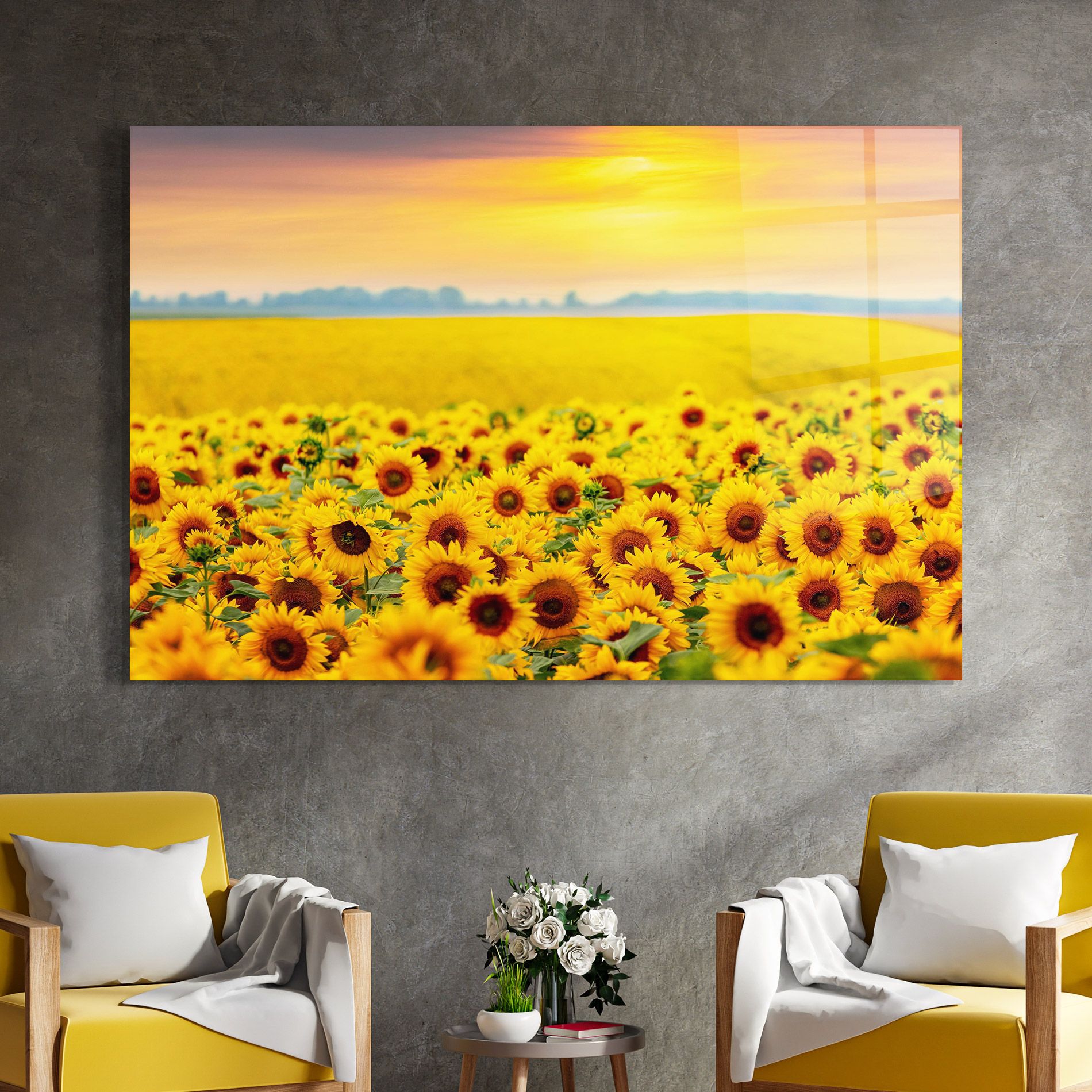 Yellow Sunflowers mockup 4