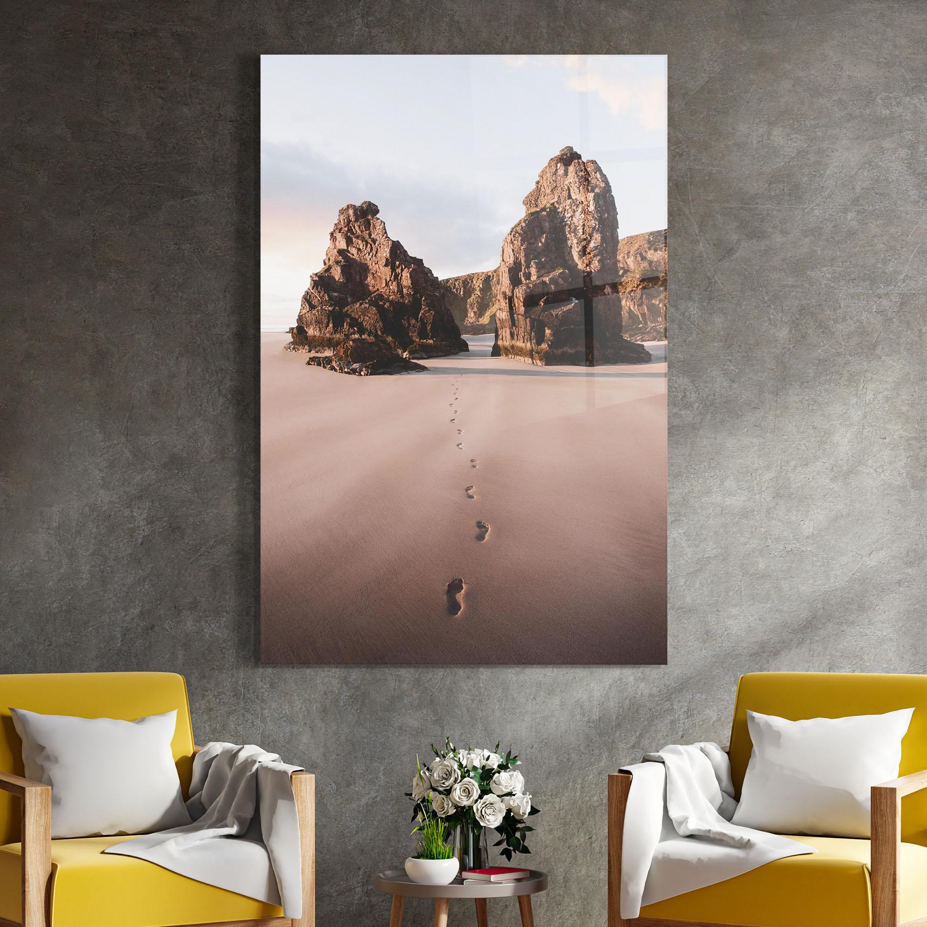 Glasbild Sand Mark mockup 4