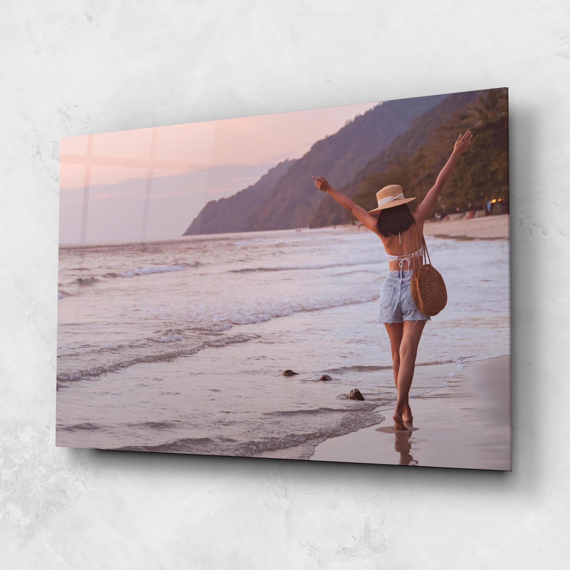 Glasbild Beach Traveler mockup 1
