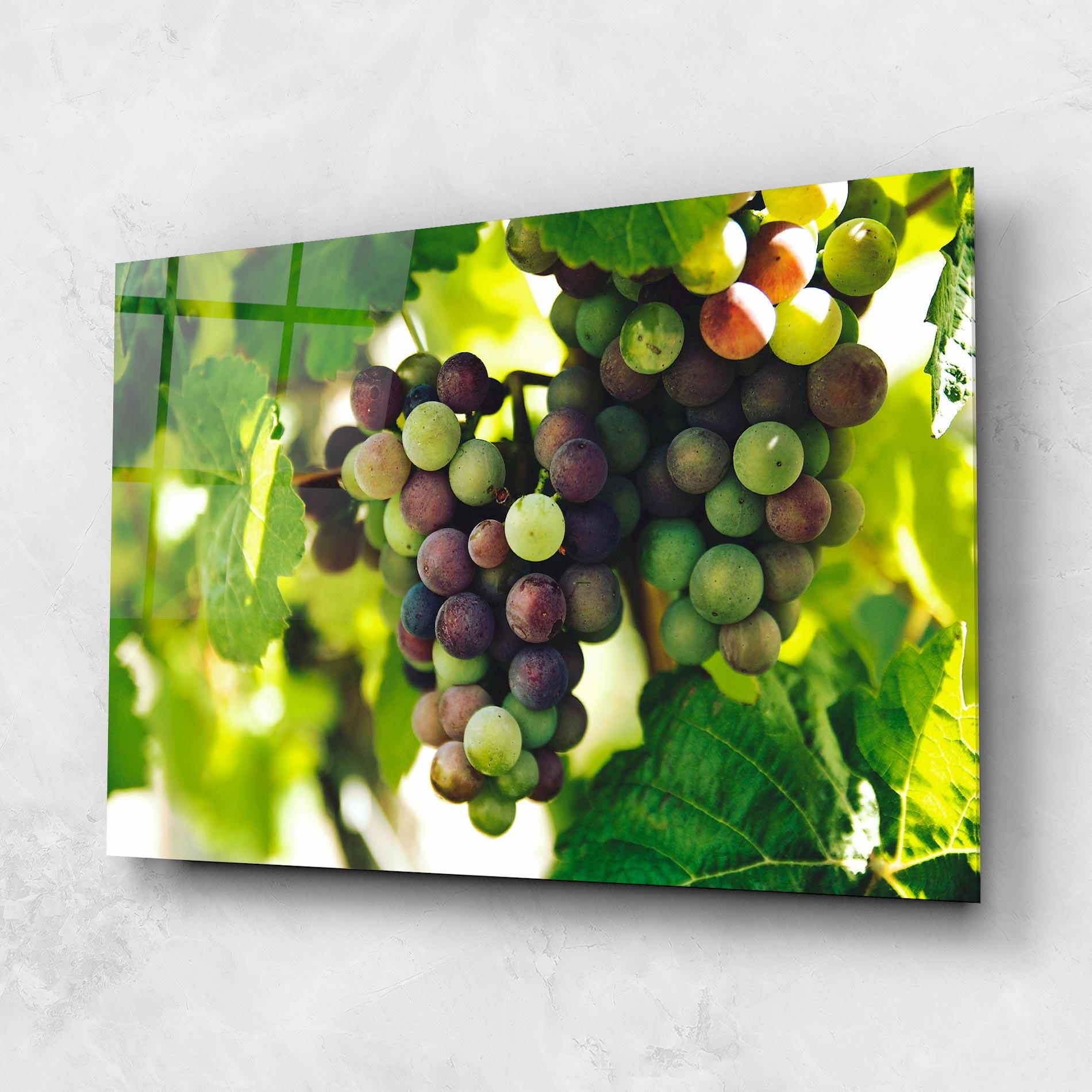 Glasbild Green Grapes mockup 1