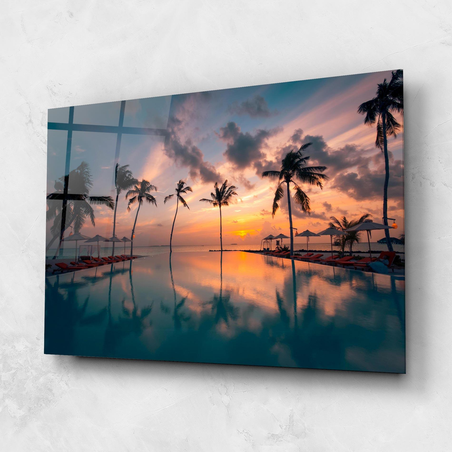 Glasbild Tropical Beach mockup 1