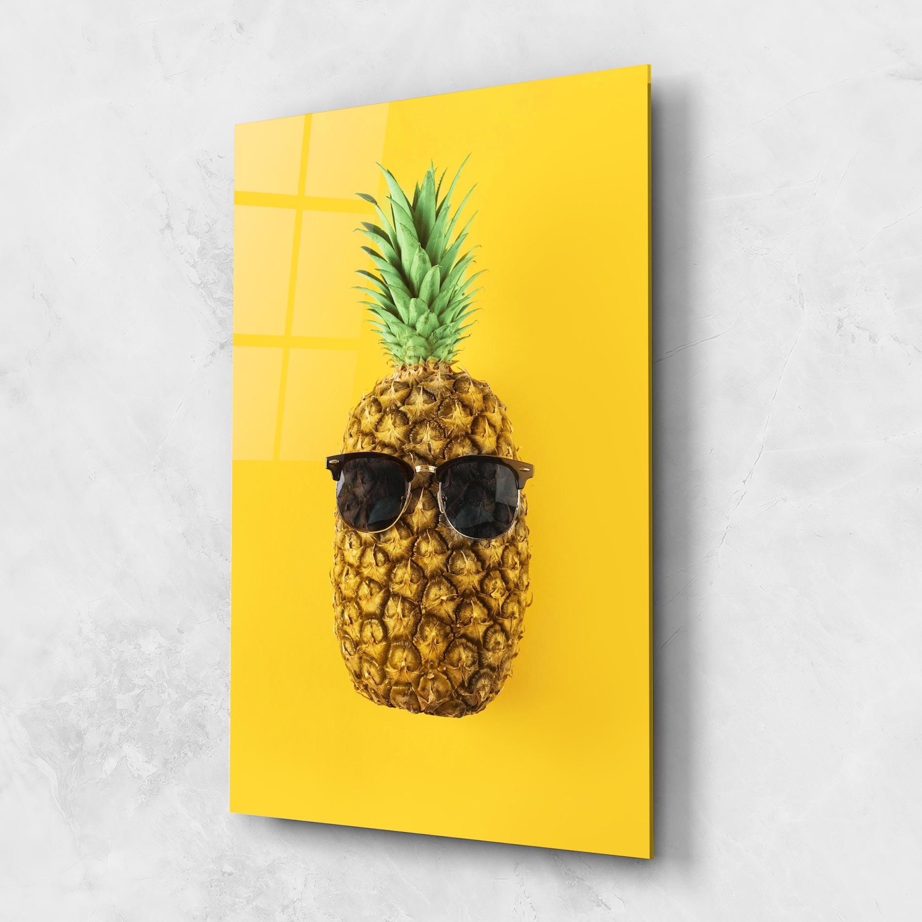 Glasbild Fresh Pineapple mockup 1
