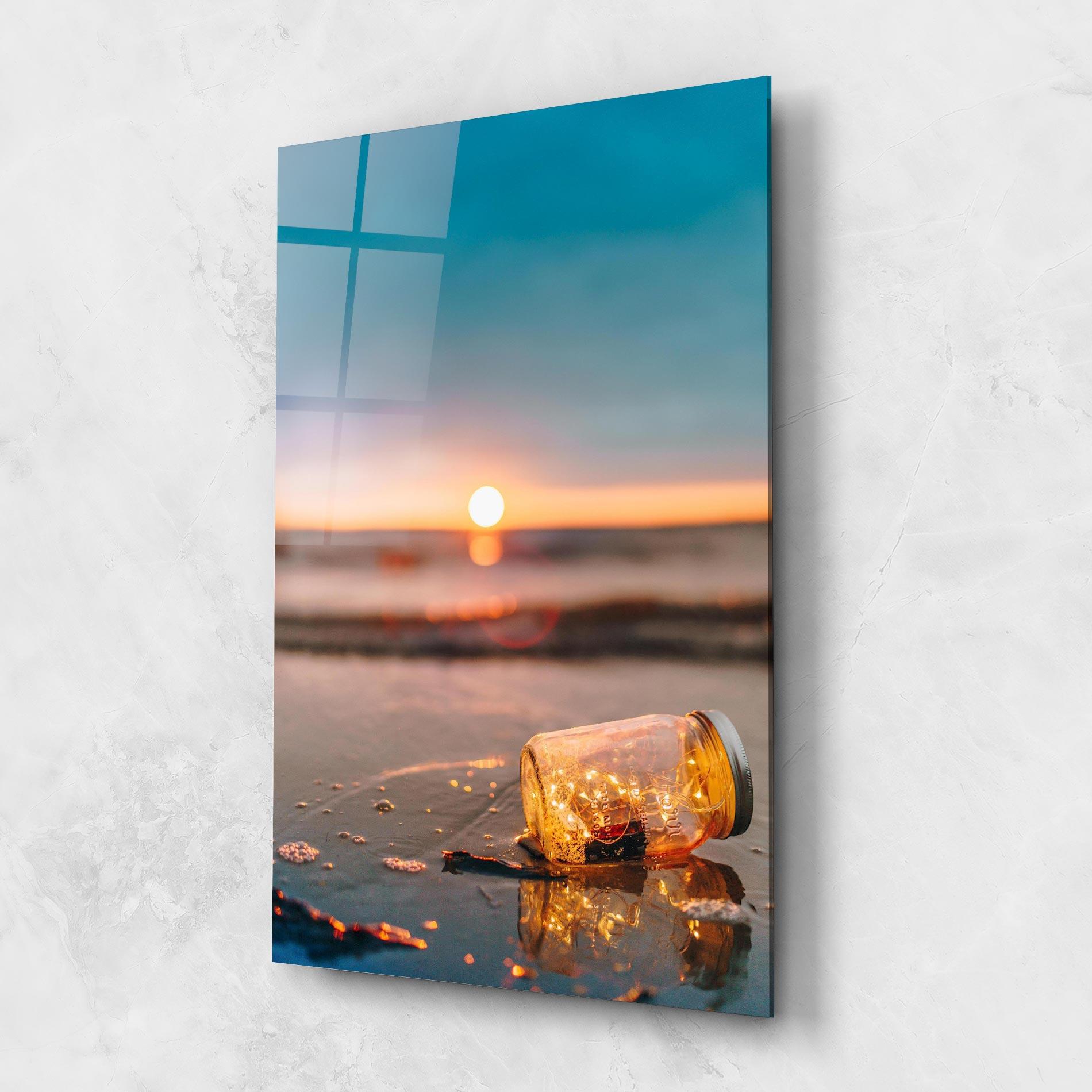 Glasbild Jar With Lights mockup 1