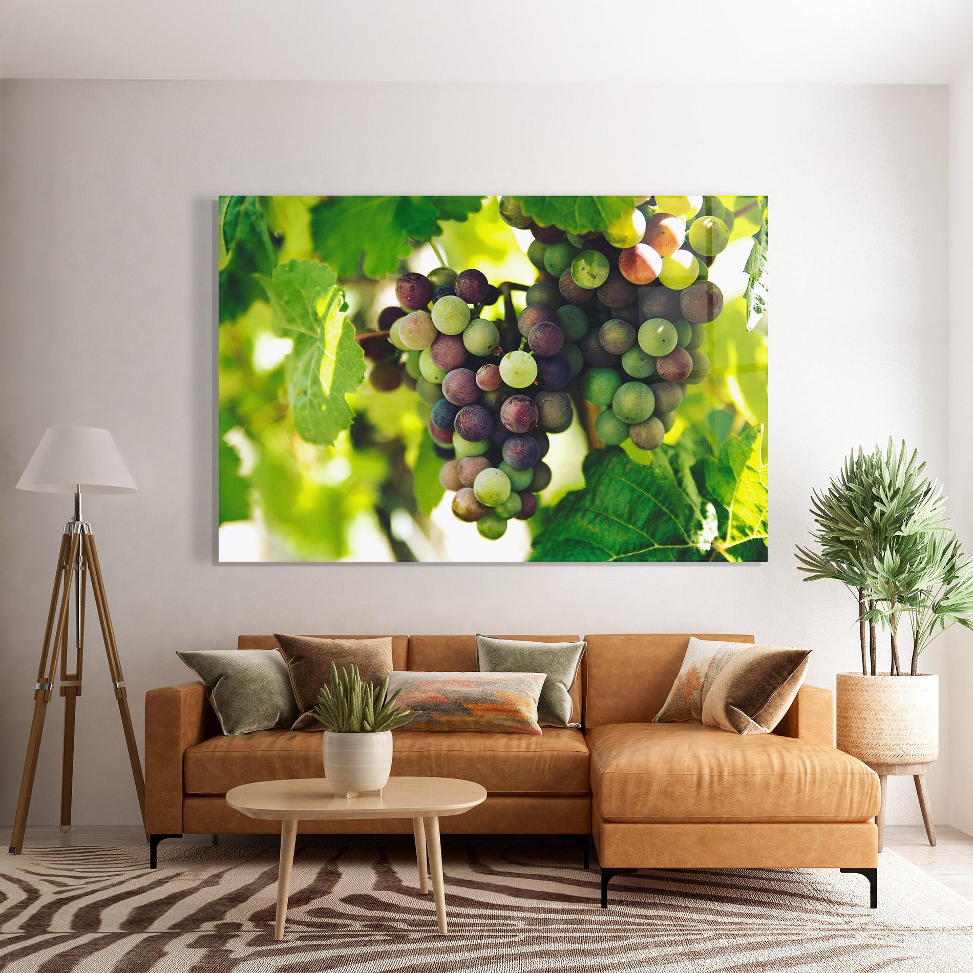Glasbild Green Grapes mockup 7