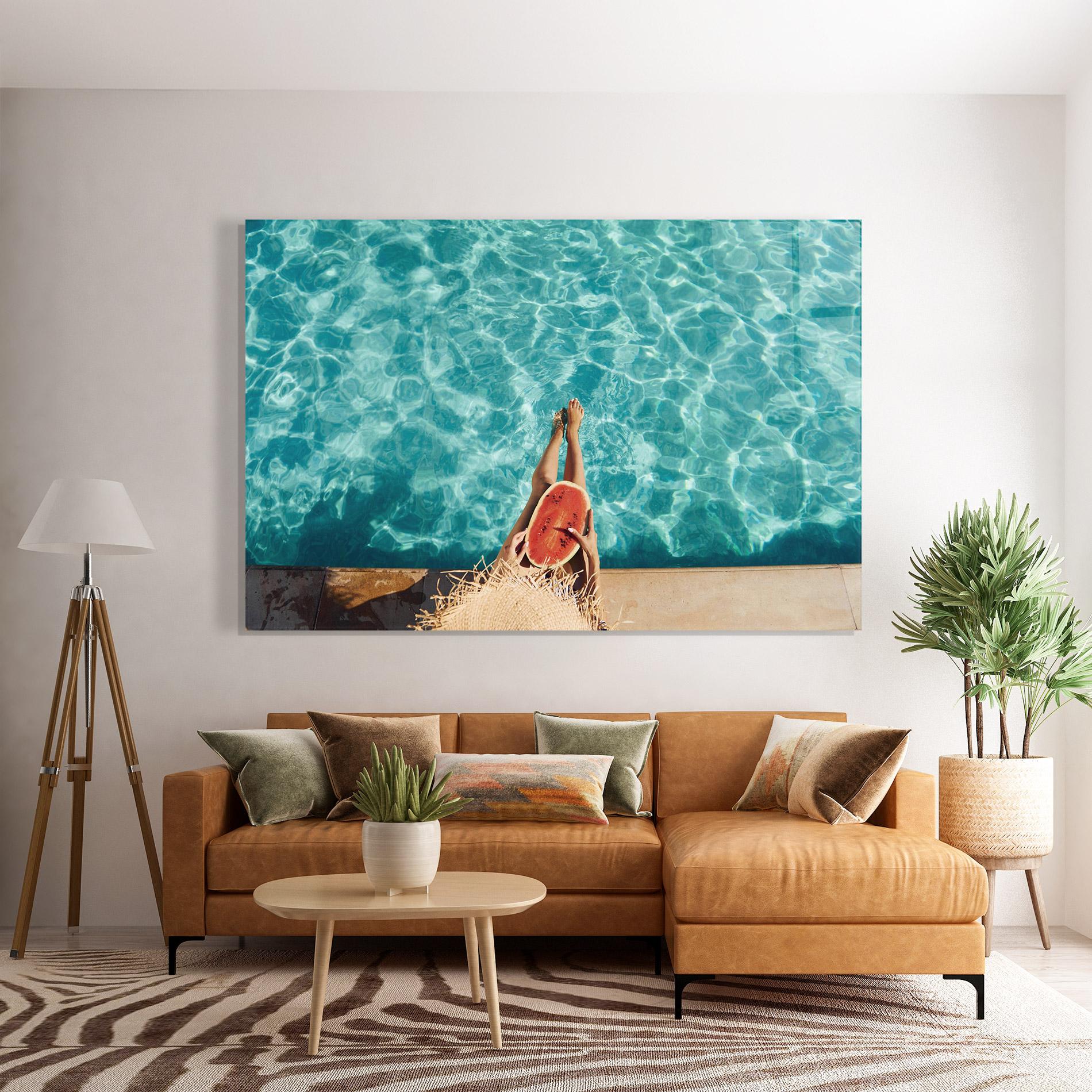 Glasbild Pool Watermelon mockup 7