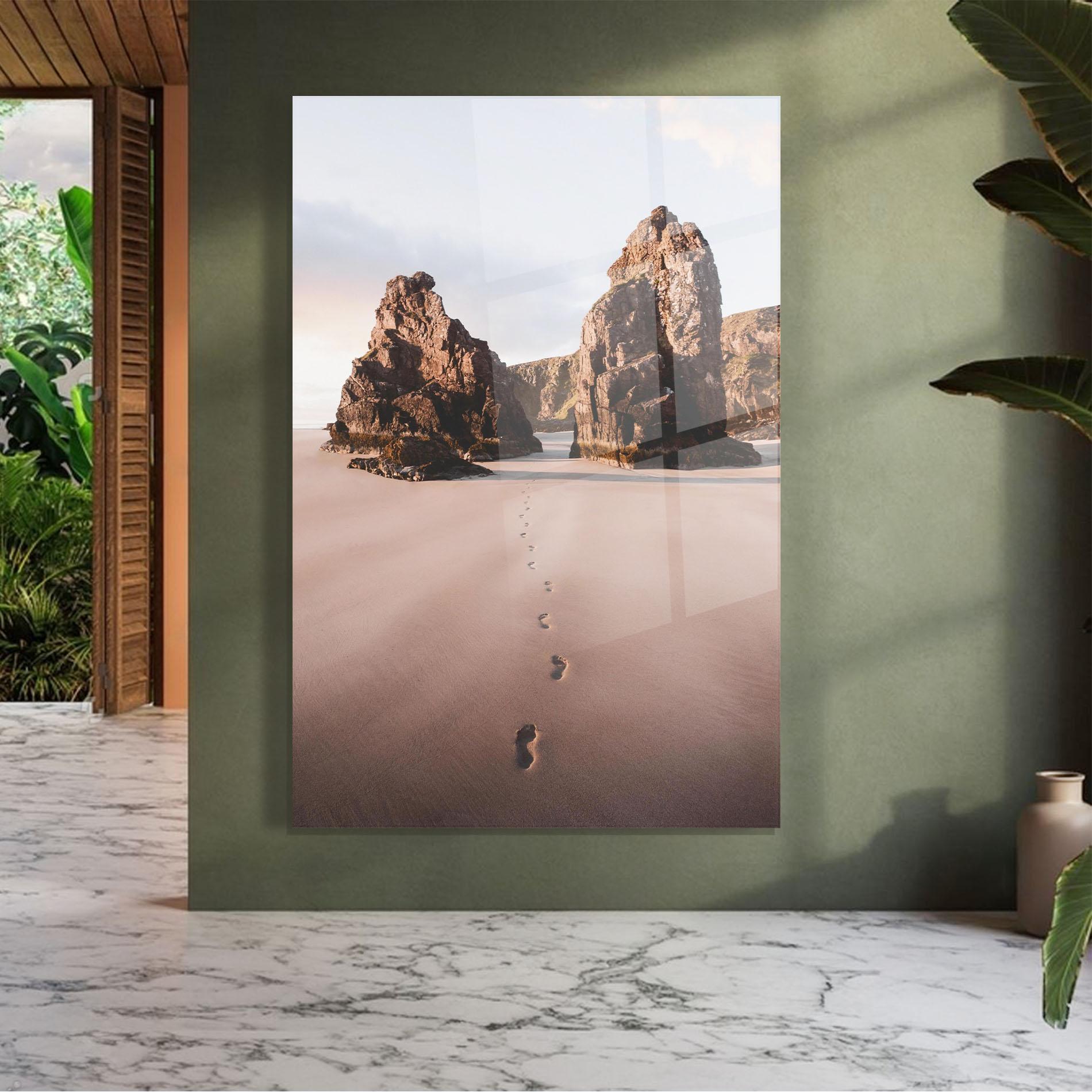 Glasbild Sand Mark mockup 7